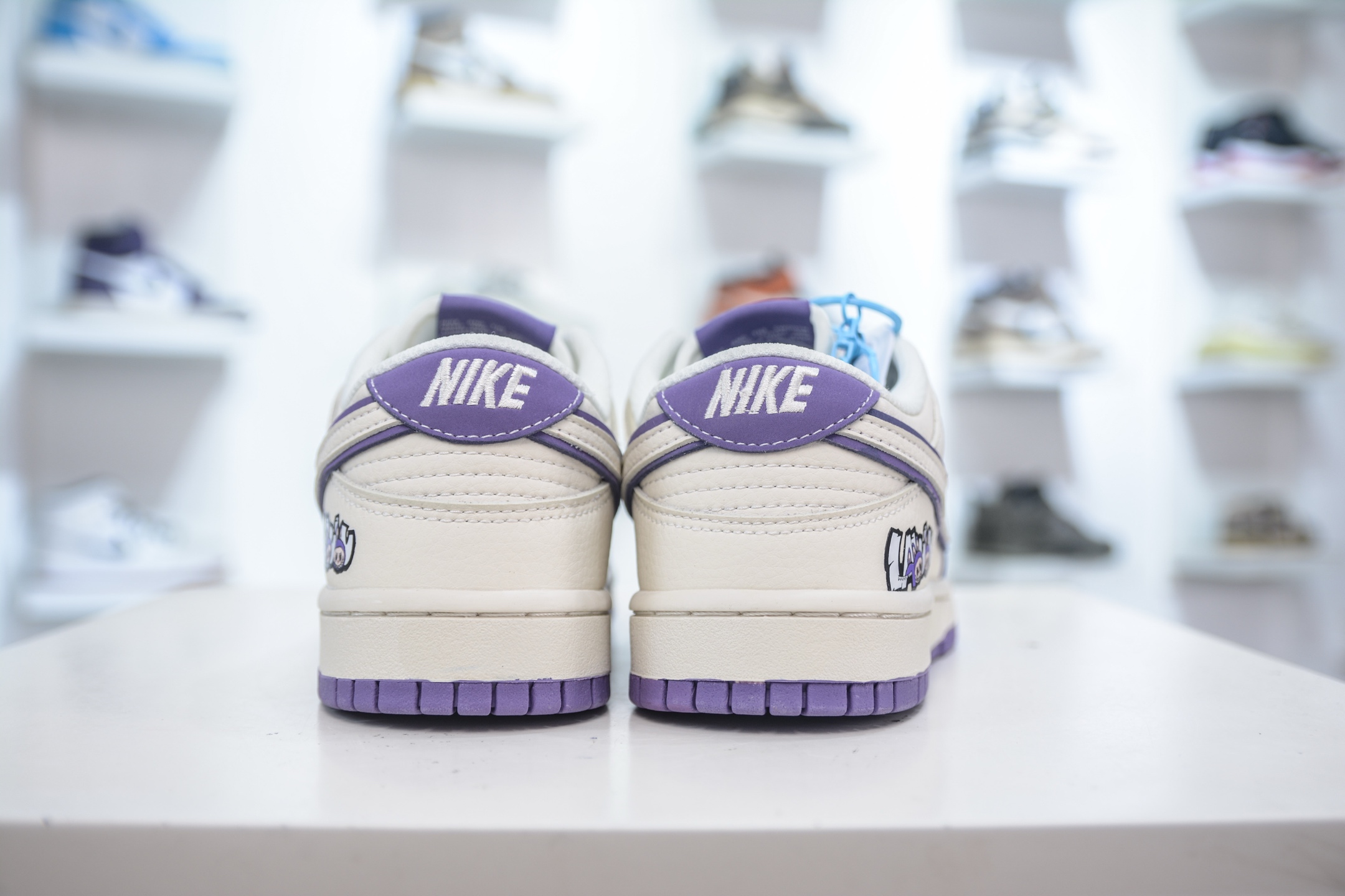 Nike SB Dunk Low x Labubu Collab - Cream & Purple Designer Sneakers 3 i1754587522661 5808 0 1
