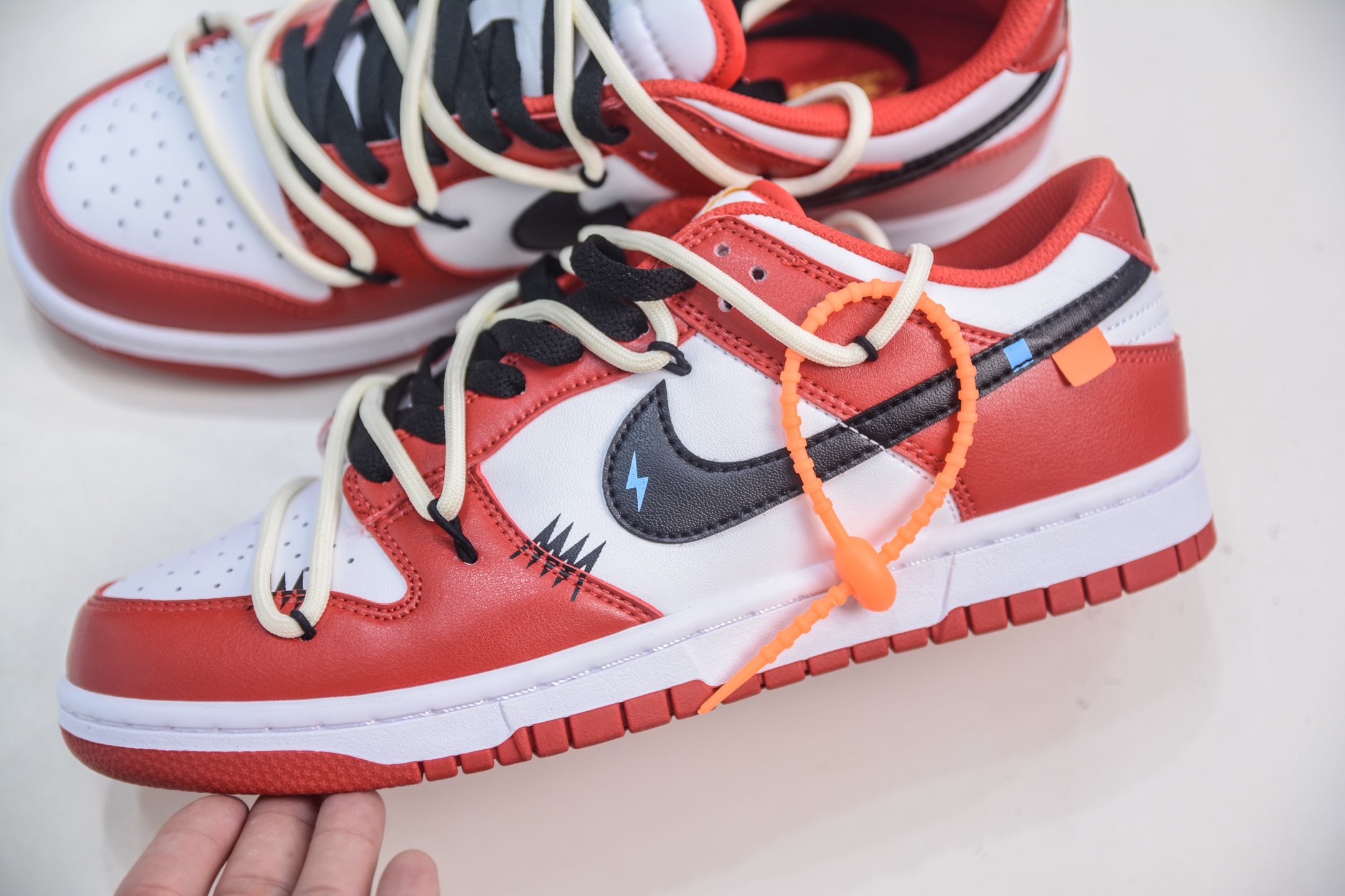 Nike SB Dunk Low White Black Red Sneakers, Premium Quality, Excellent Comfort 7 i1754665202011 831 0 6