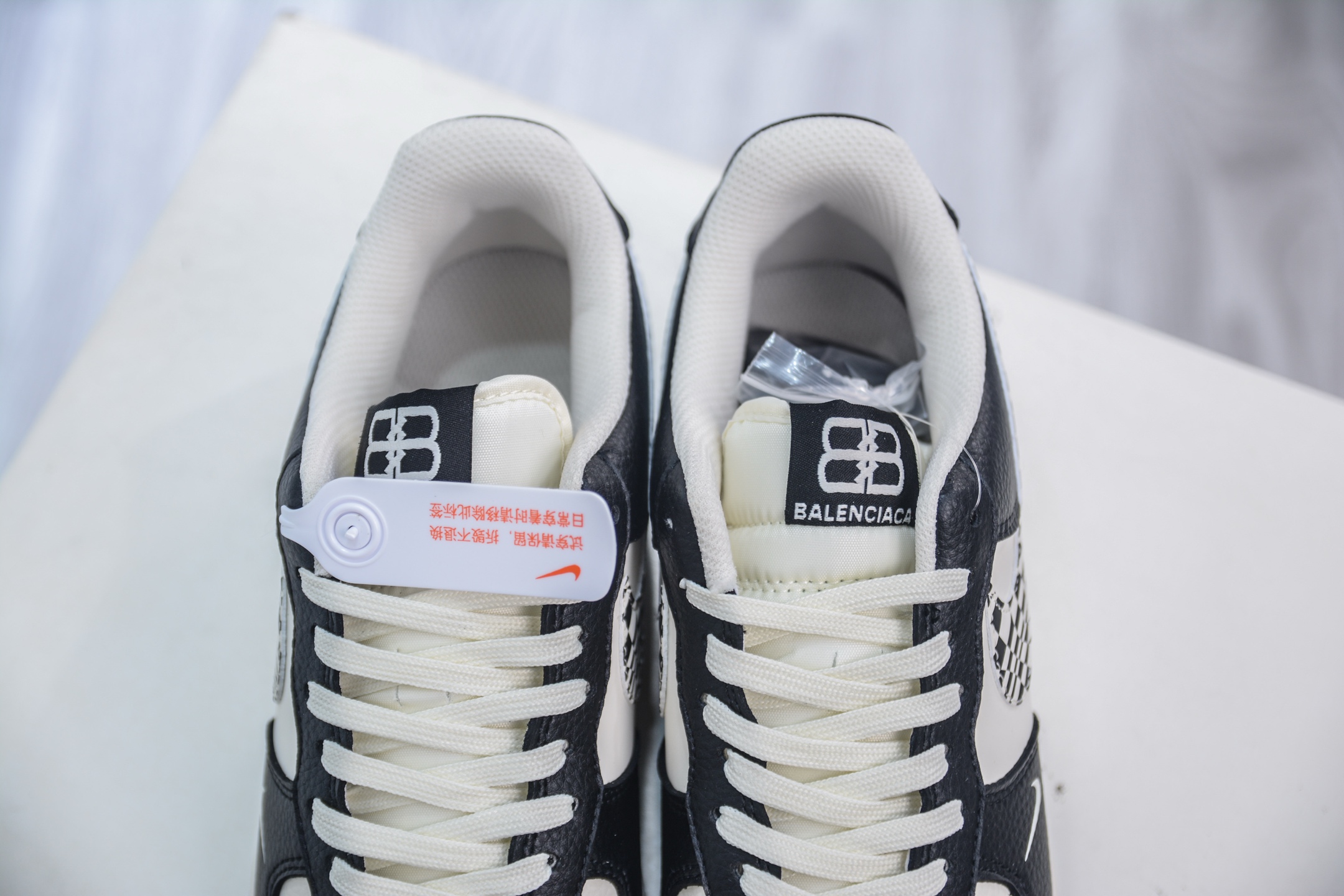 Nike Air Force 1 Low 07 x Balenciaga 巴黎世家联名-米黑创意勾 HJ3318-003