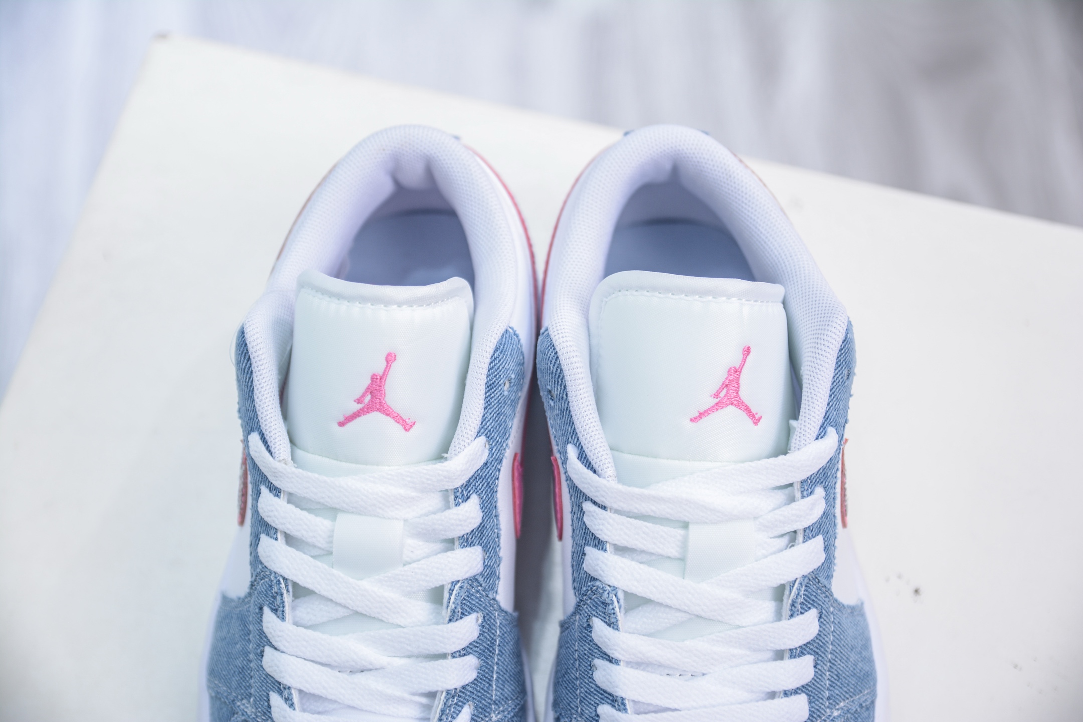 Air Jordan 1 Low White Blue Denim Pink Diamond Shoes HQ2001-400 9 i1754665662621 8238 0 7