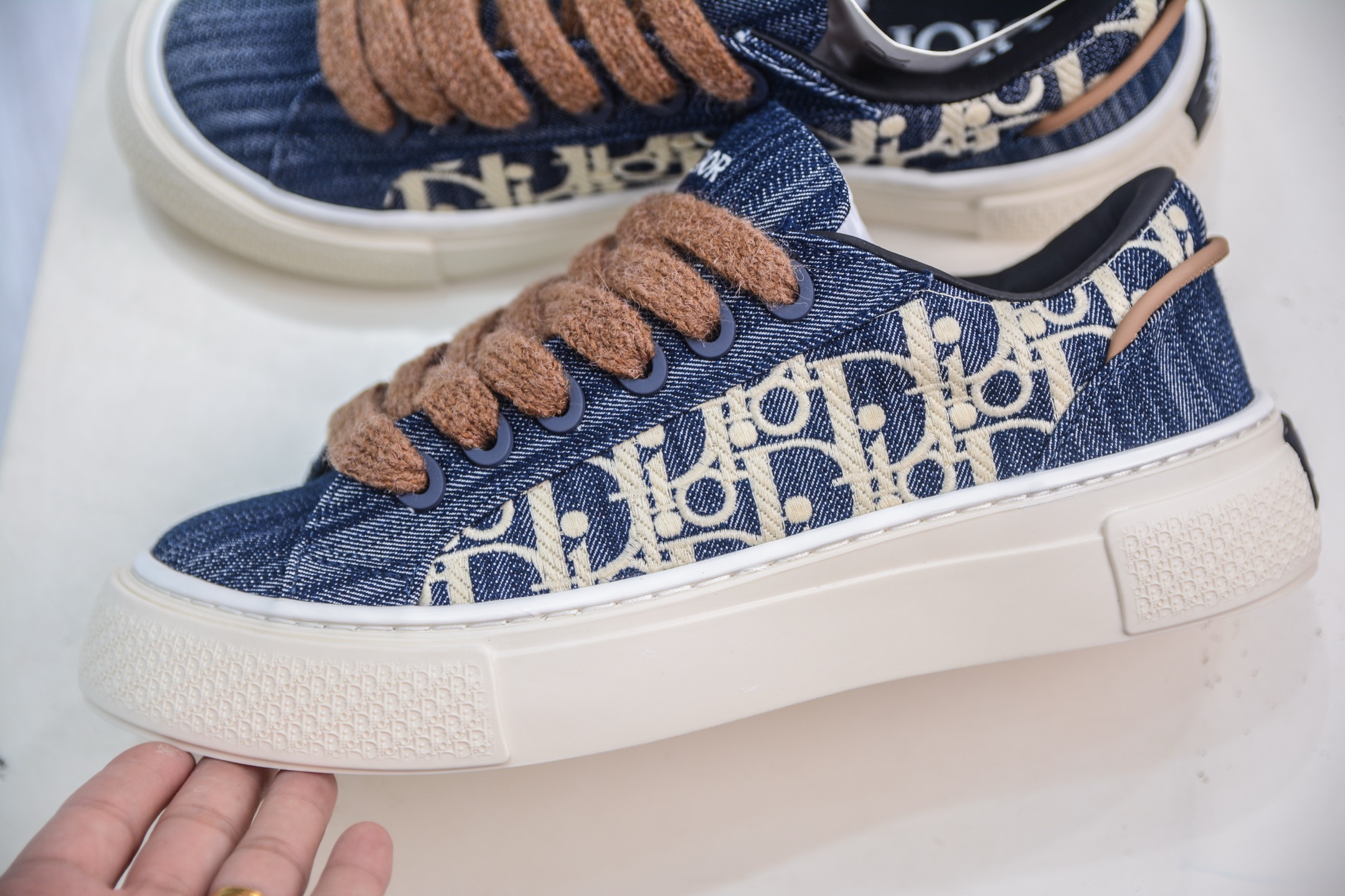 Dior B33 Denim Oblique Sneakers, 2024 New. Iconic Fashion & Comfort Shoes 7 i1754845790417 1618 0 6