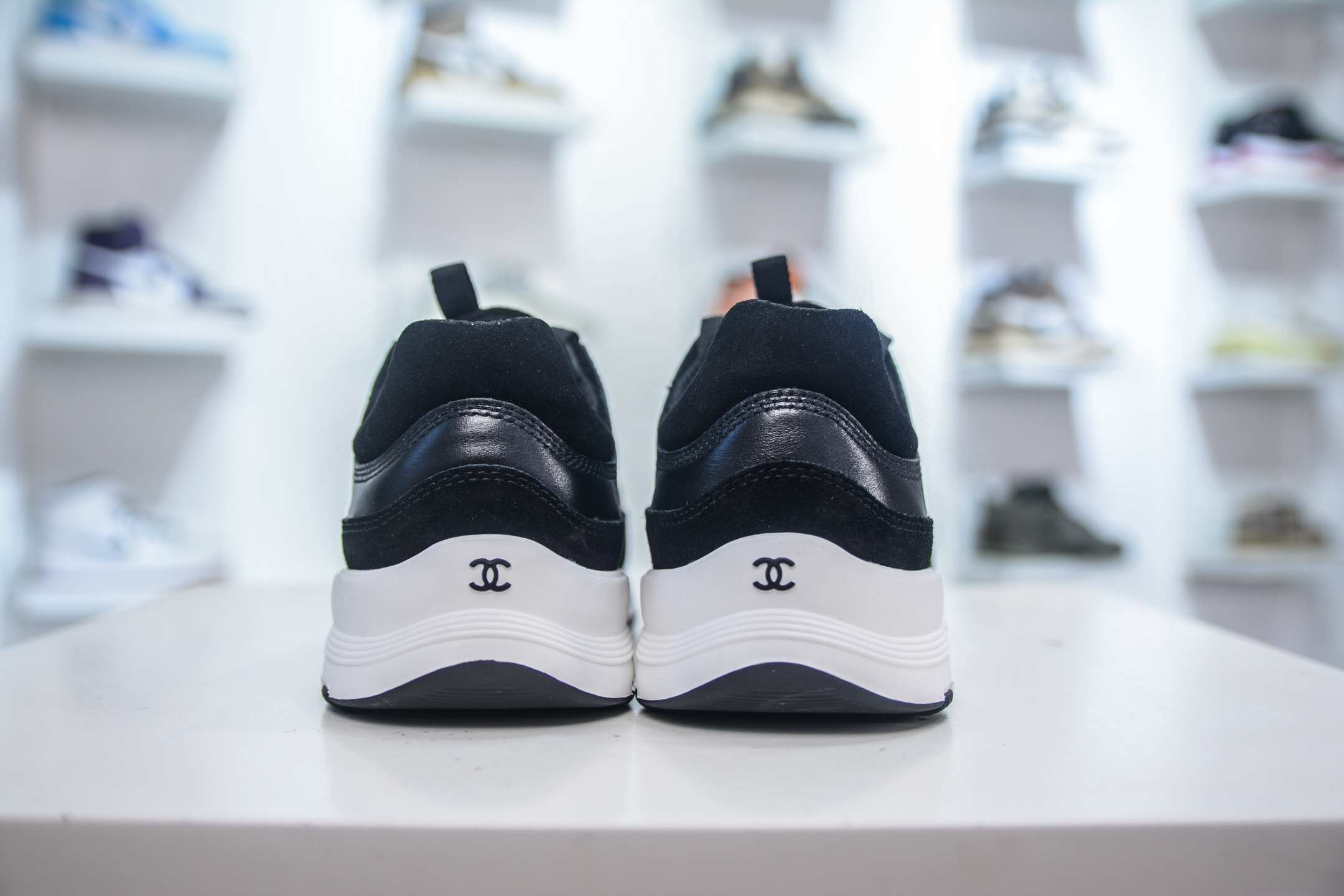 Chanel Women's Black Leather & Suede Sneakers With Iconic CC Logo 3 i1754845907716 3781 0 1