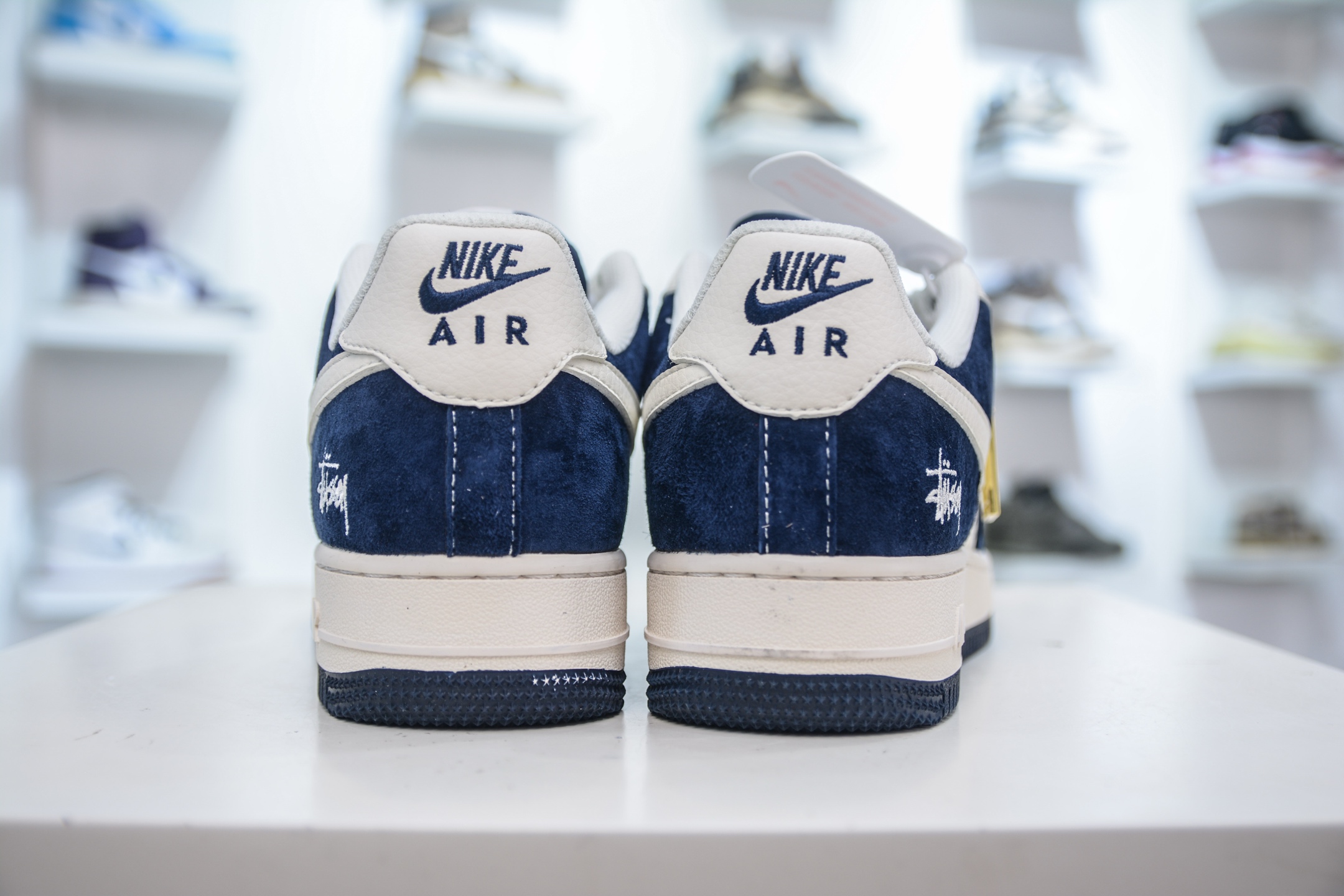 Stussy x Nike Air Force 1 Low White Deep Blue Collaboration Sneakers 3 i1754927845674 3337 0 1