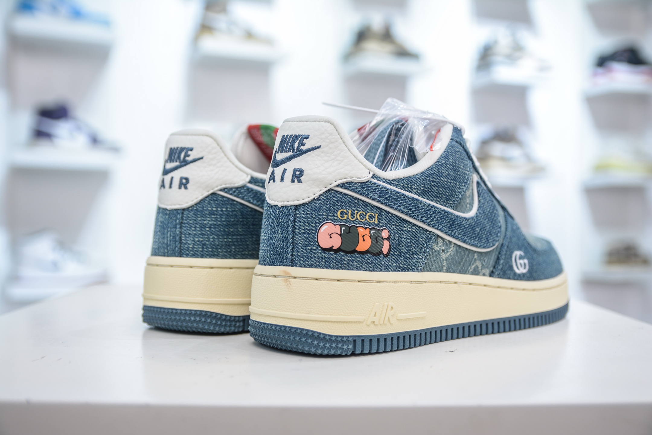 Gucci x Nike Air Force 1 Denim Sneakers - Limited Edition Collaboration 6 i1754927963274 4240 0 5