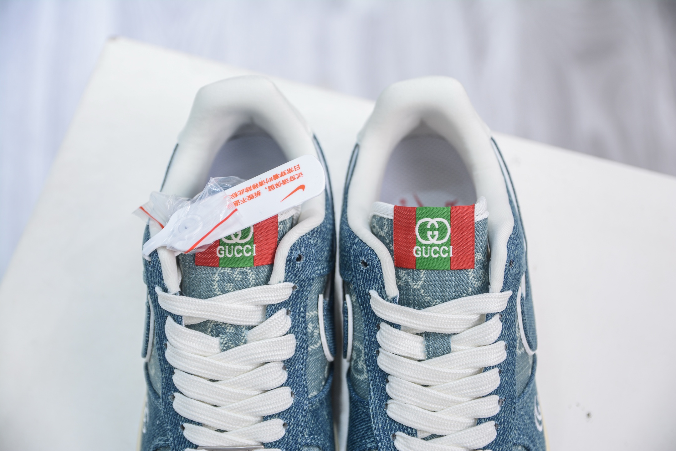 Gucci x Nike Air Force 1 Denim Sneakers - Limited Edition Collaboration 8 i1754927963362 2897 0 7