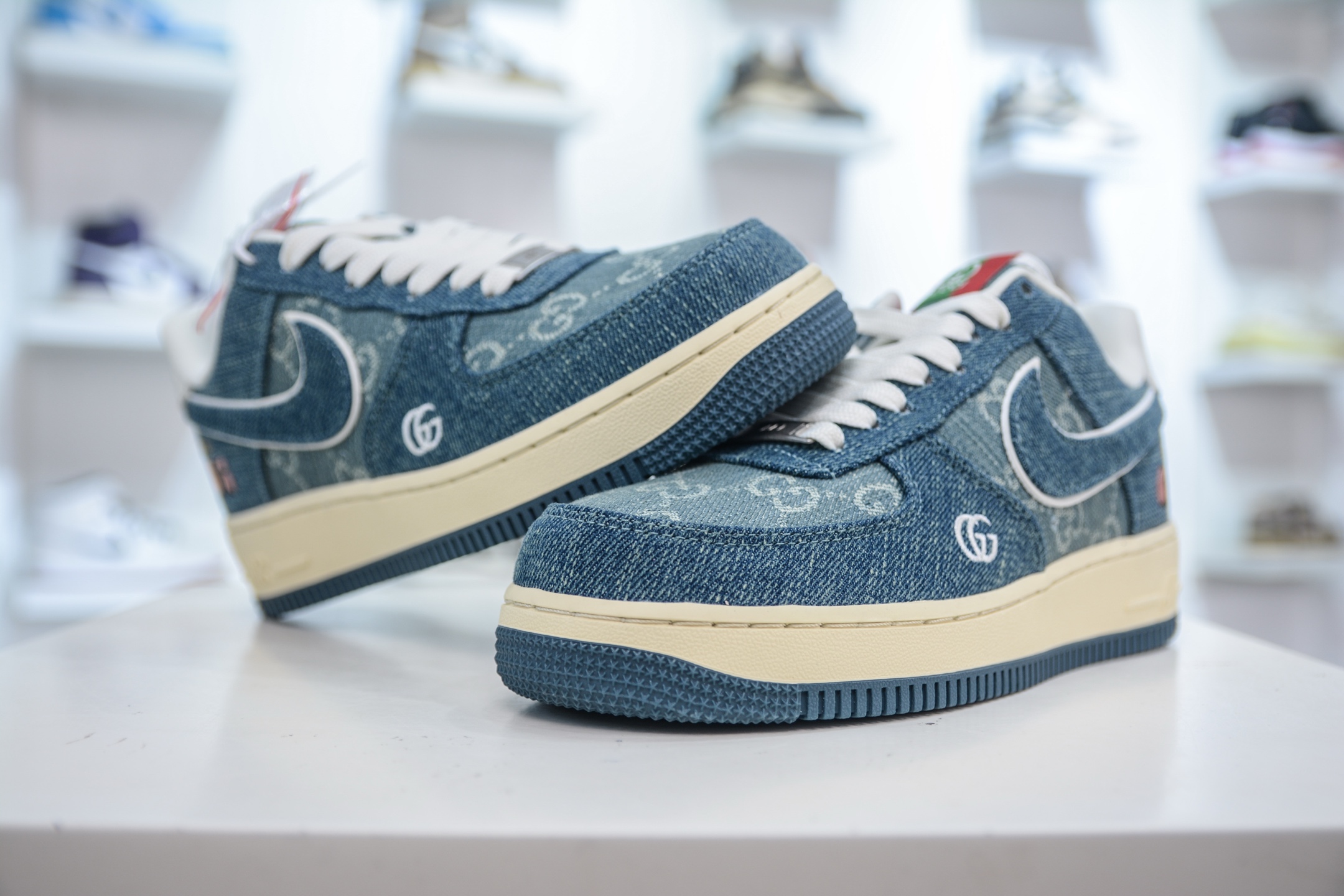 Gucci x Nike Air Force 1 Denim Sneakers - Limited Edition Collaboration 4 i1754927965206 9850 0 3