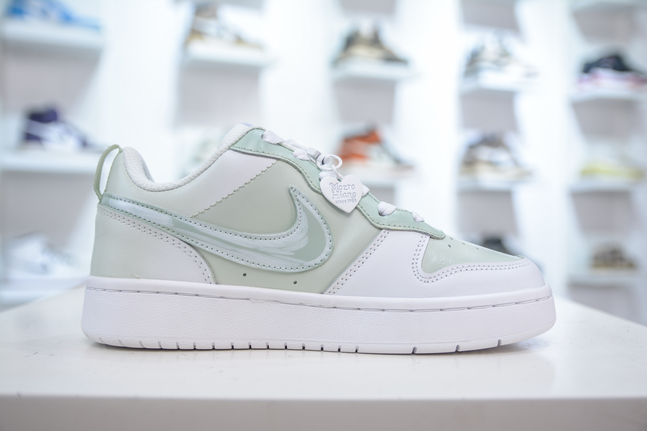Nike Court Borough 莫兰迪 白蓝 小空军低帮百搭透气休闲运动板鞋 BQ5448-100