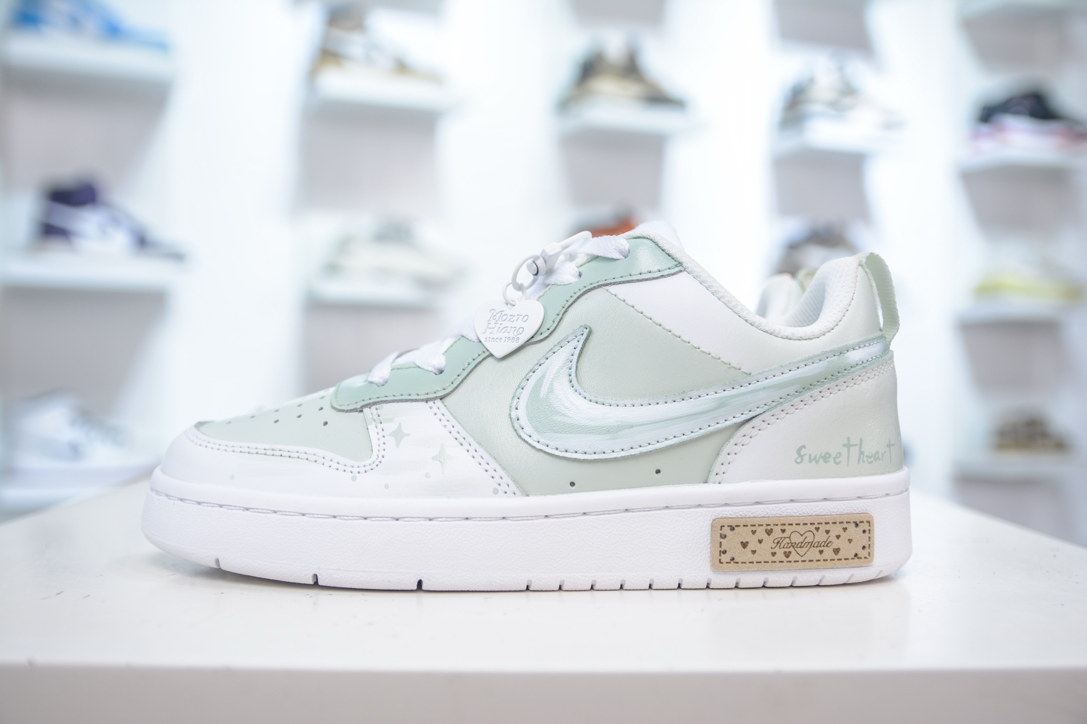 Nike Court Borough 莫兰迪 白蓝 小空军低帮百搭透气休闲运动板鞋 BQ5448-100