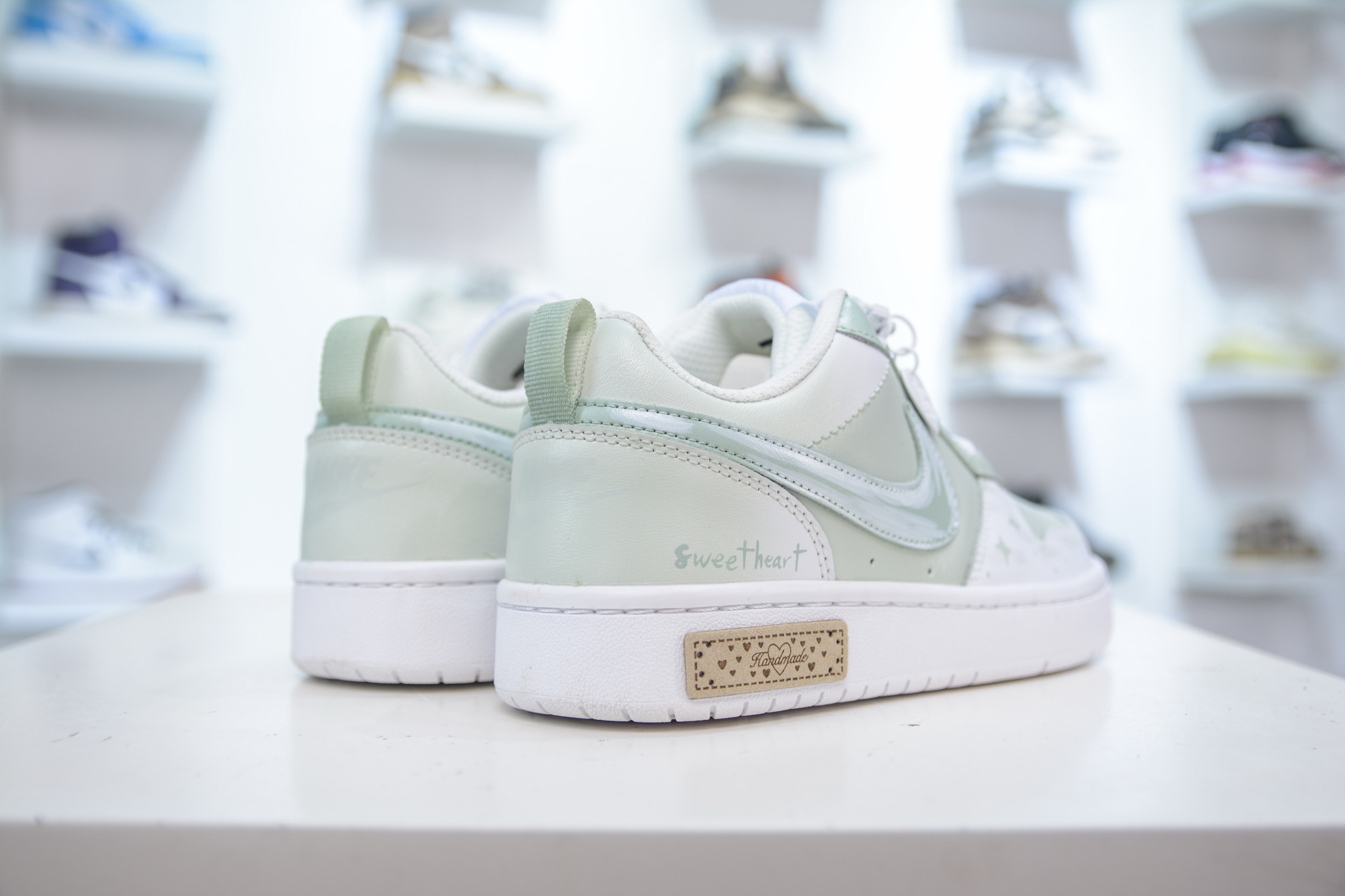 Nike Court Borough 莫兰迪 白蓝 小空军低帮百搭透气休闲运动板鞋 BQ5448-100