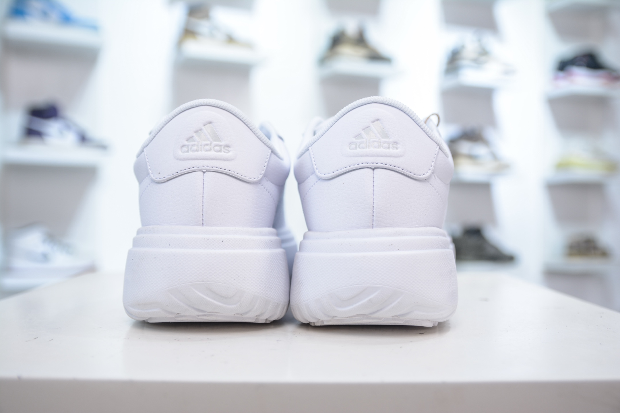阿迪达斯AdidGRAND COURT PLATFORM M 网球风厚底增高运动鞋 IE1089