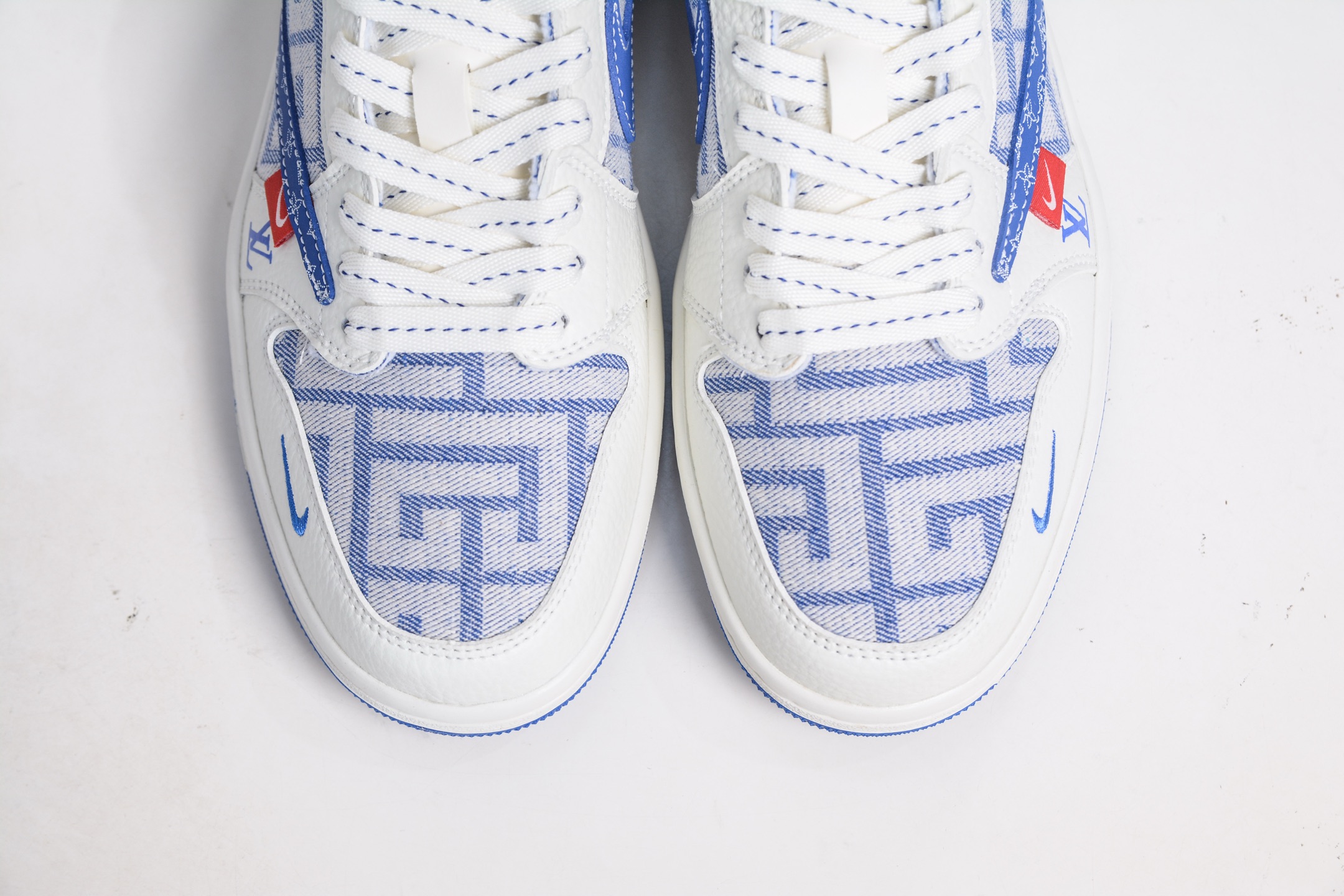 270 TS x Air Jordan x Louis Vuitton AJ1 Low 倒钩低帮LV联名-白蓝牛仔 SC0601-055