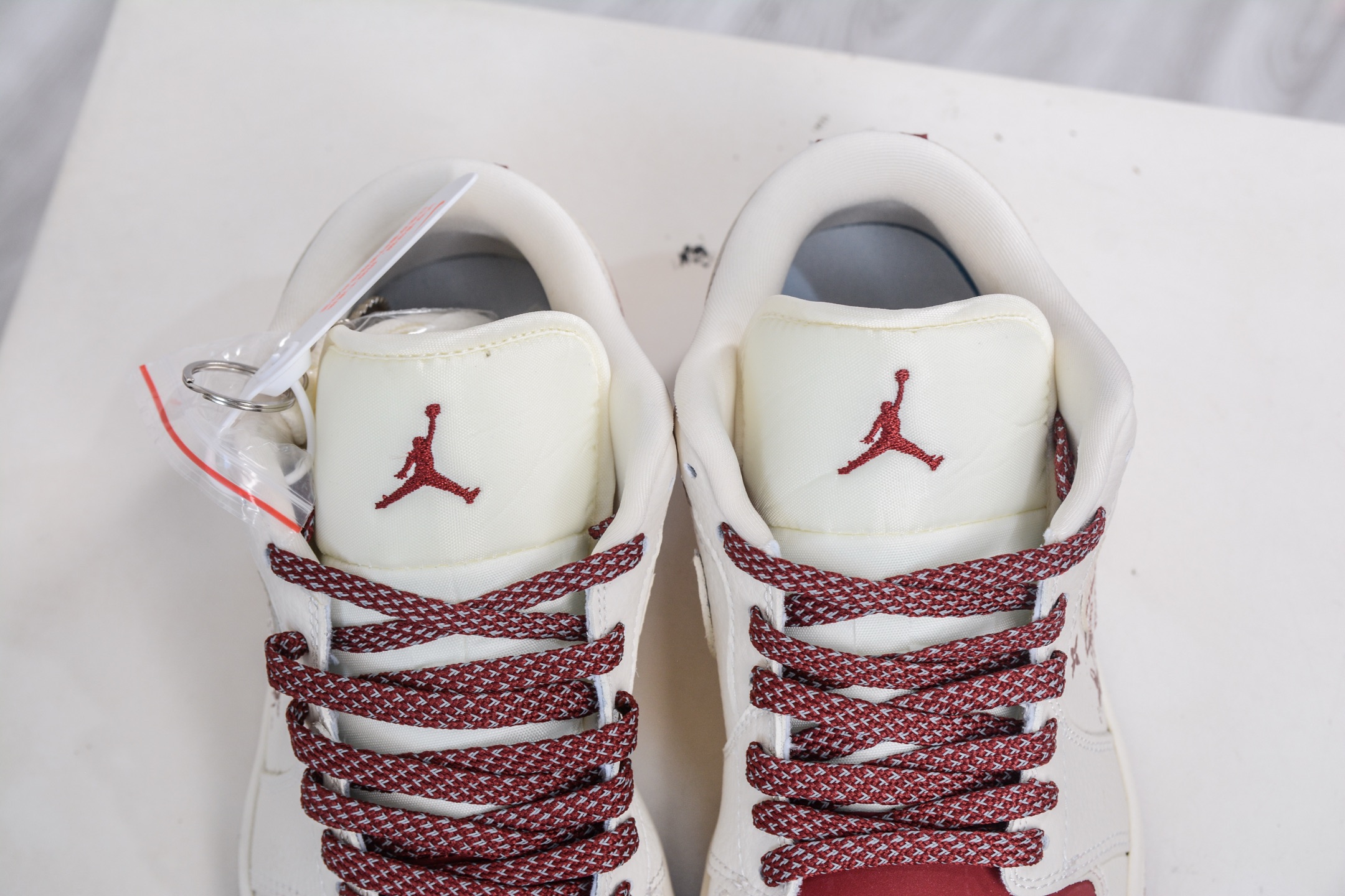 Air Jordan 1 Retro Low Balenciaga Louis Vuitton Custom White Wine Red 8 i1760979202951 9340 0 7