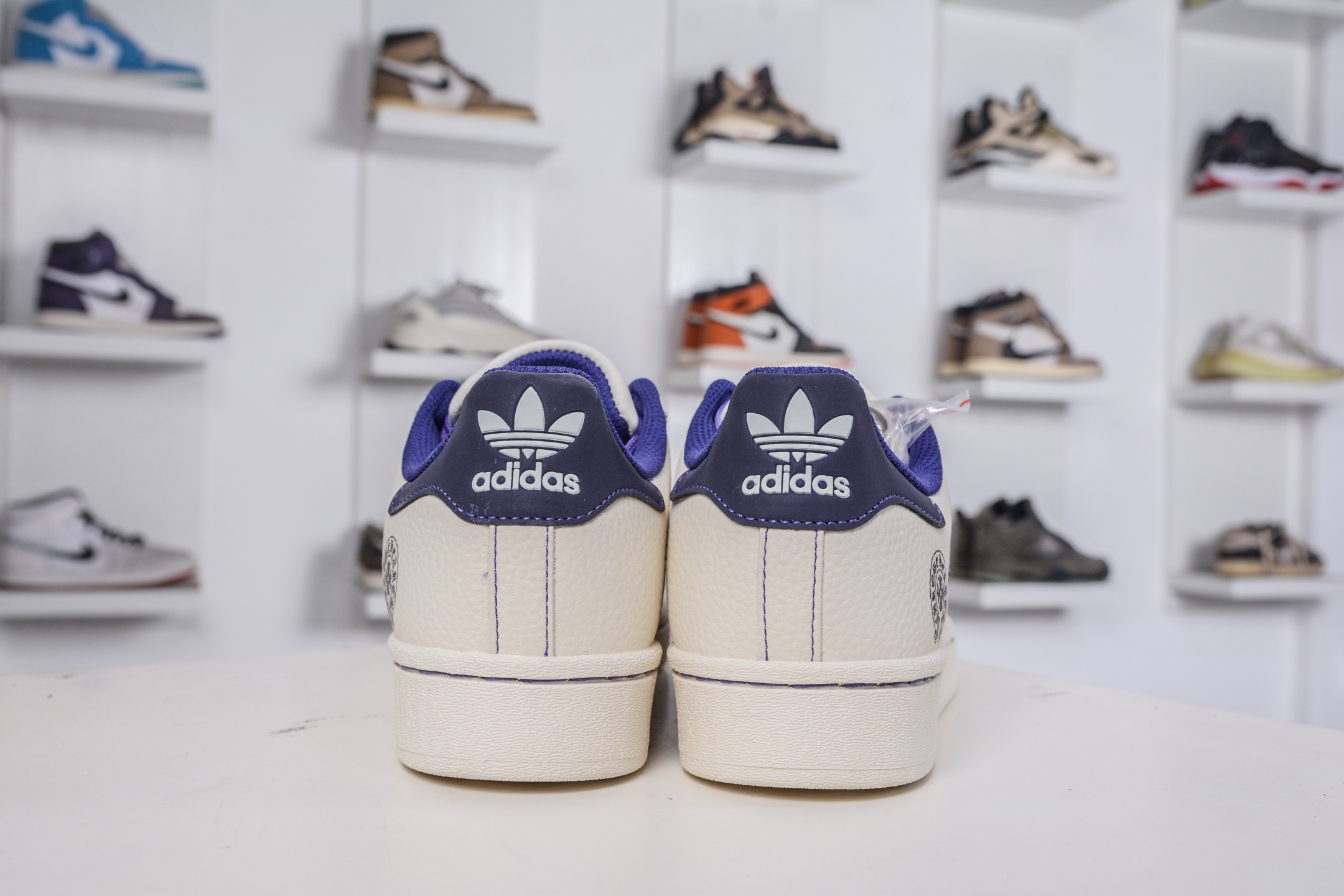 230 AD Originals Super x Chrome Hearts 白紫克罗心印花 经典复古贝壳头板鞋 DS0021