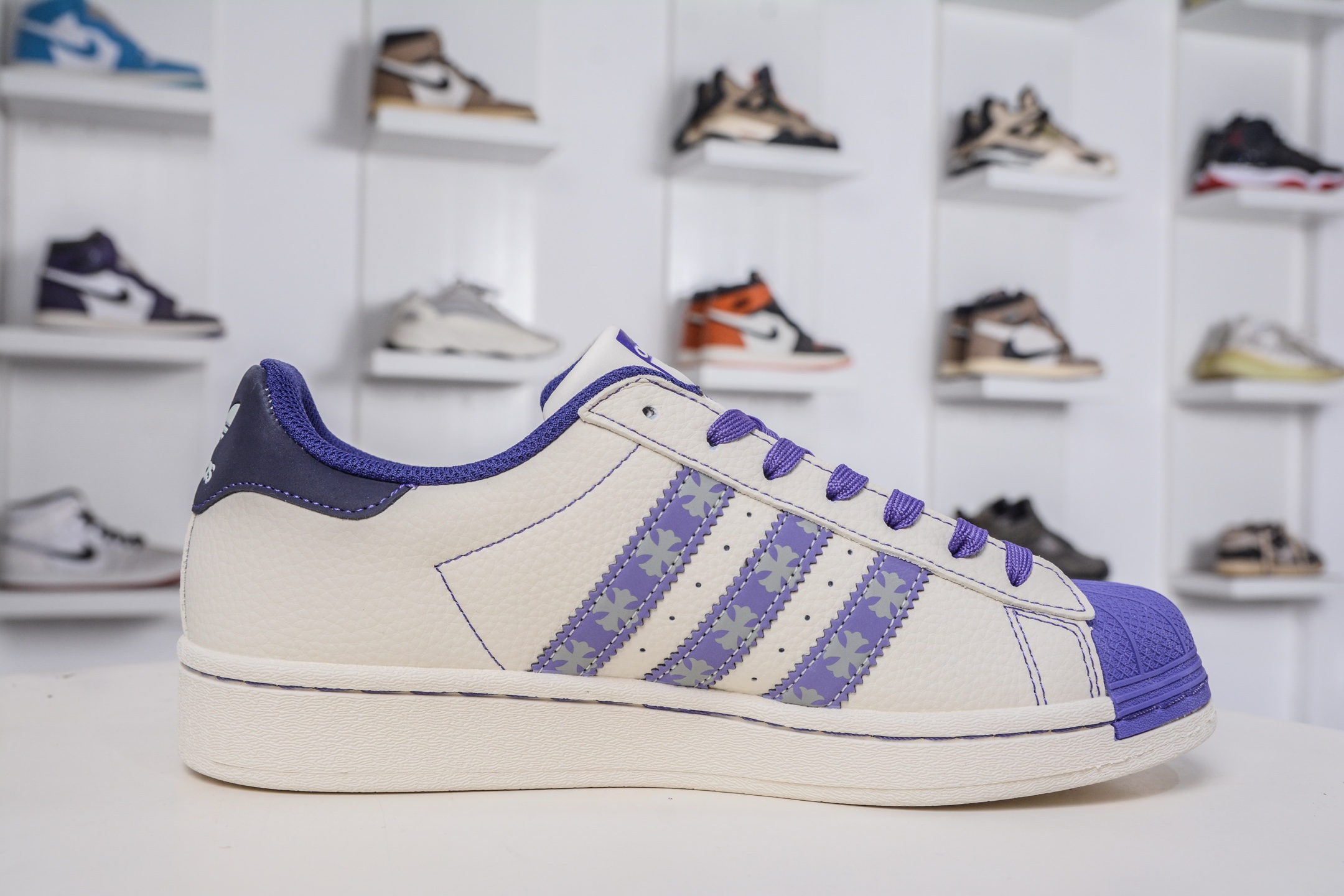 230 AD Originals Super x Chrome Hearts 白紫克罗心印花 经典复古贝壳头板鞋 DS0021