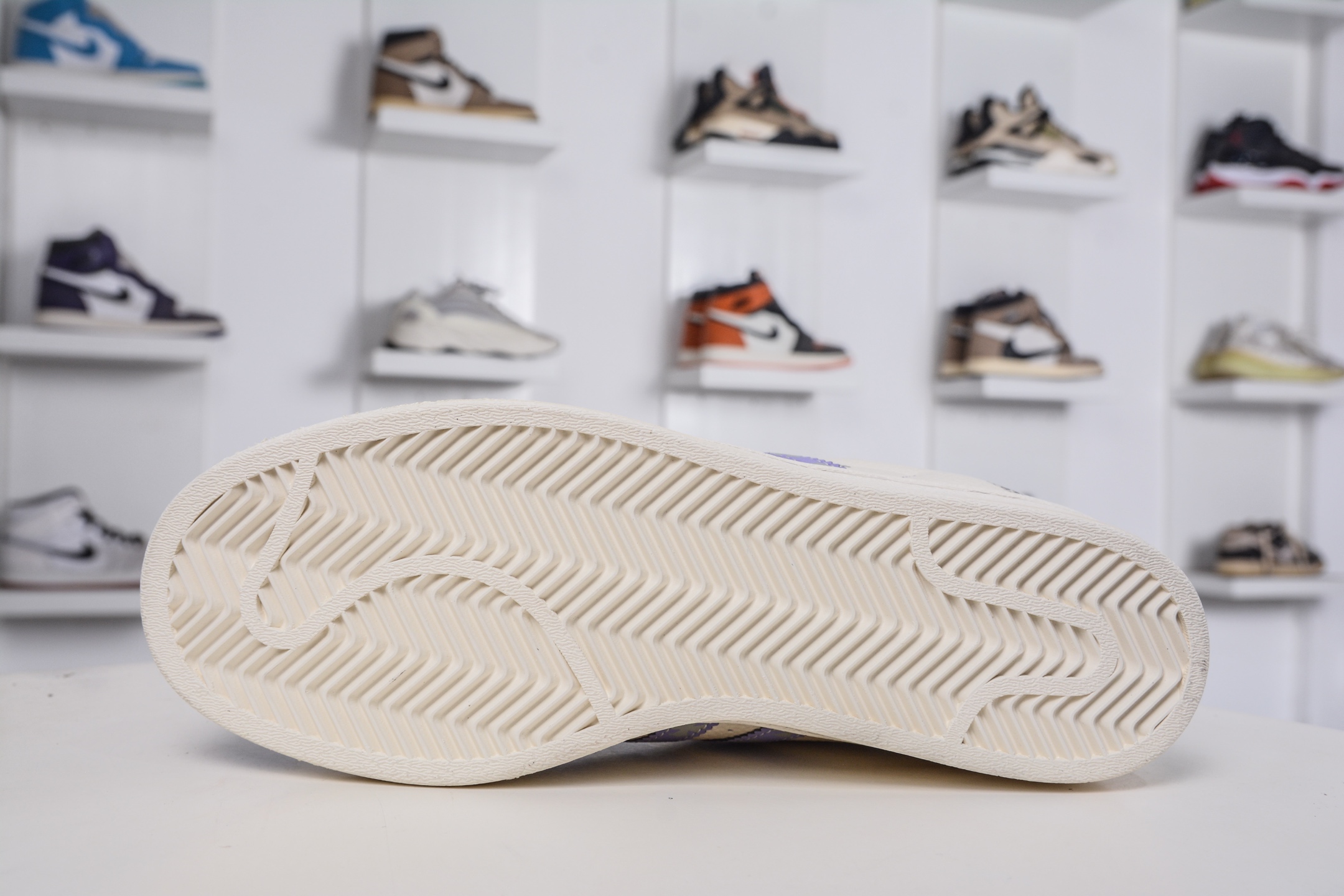 230 AD Originals Super x Chrome Hearts 白紫克罗心印花 经典复古贝壳头板鞋 DS0021