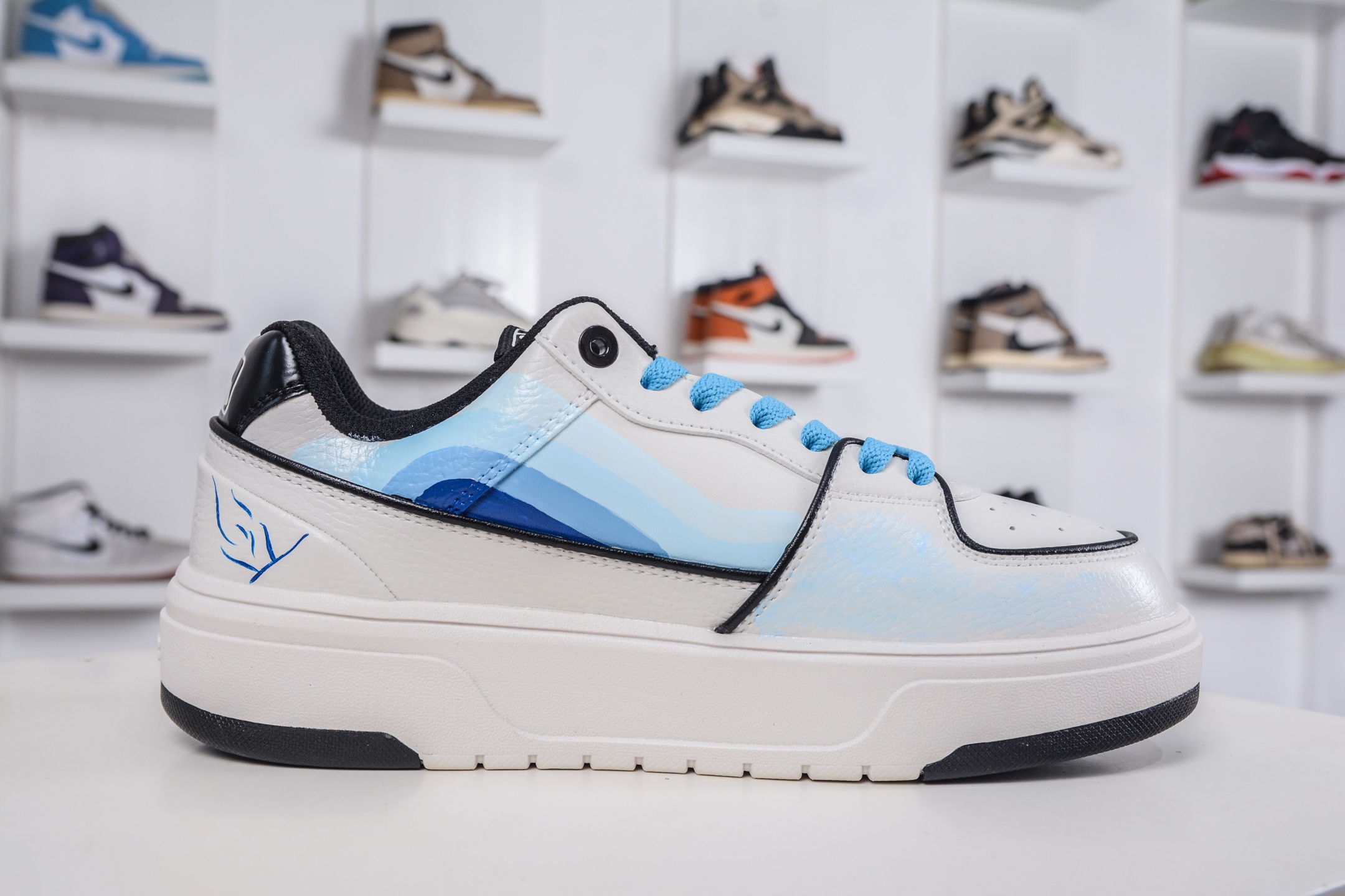 260 MLBChunky Liner 三川原野制造 蓝鲸低吟 海洋守护 涂鸦定制配色学长鞋系 3ASXCA12N 50WHS