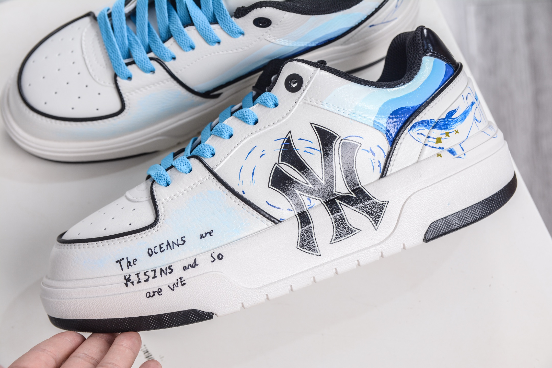 260 MLBChunky Liner 三川原野制造 蓝鲸低吟 海洋守护 涂鸦定制配色学长鞋系 3ASXCA12N 50WHS