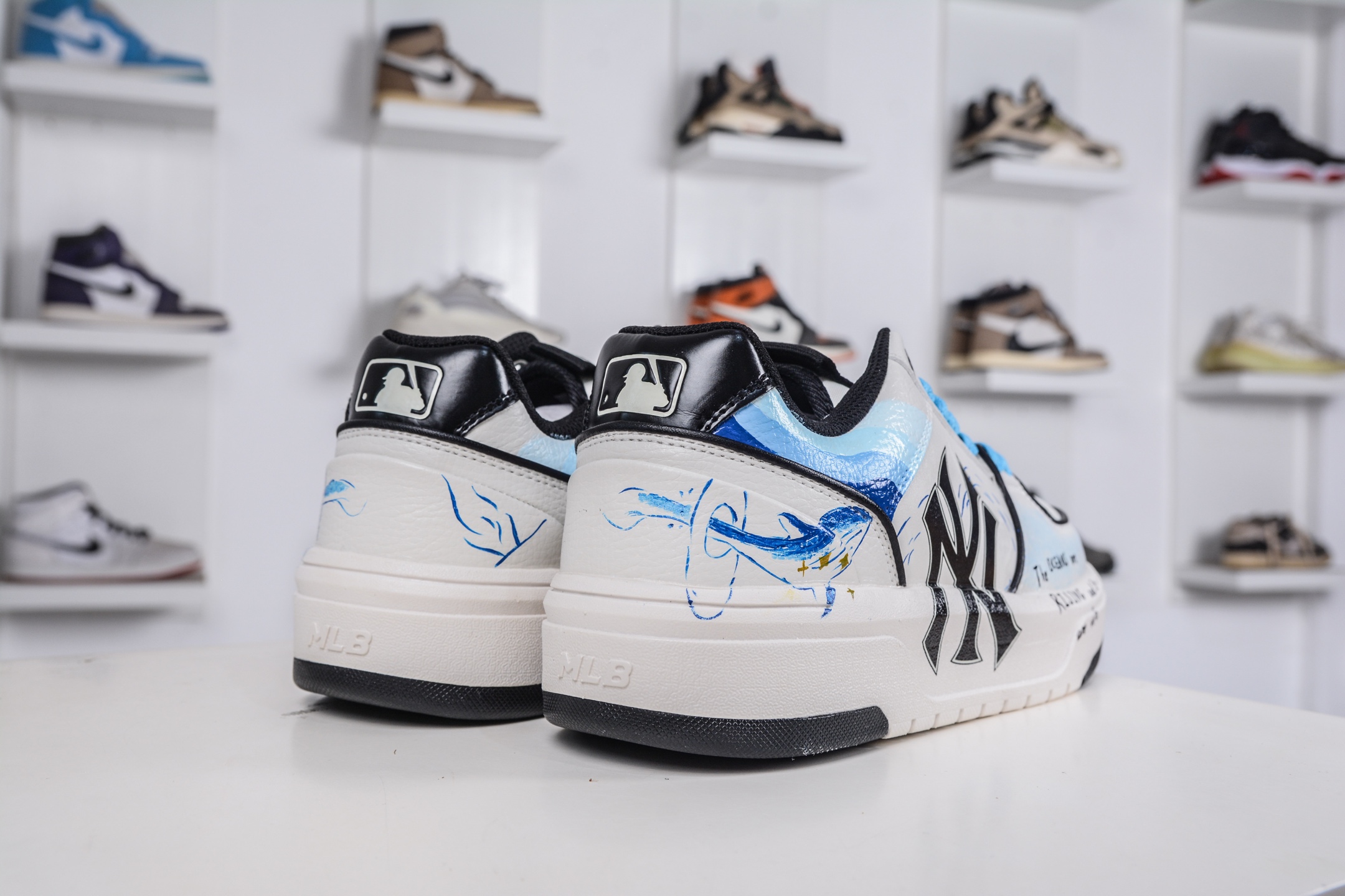 260 MLBChunky Liner 三川原野制造 蓝鲸低吟 海洋守护 涂鸦定制配色学长鞋系 3ASXCA12N 50WHS