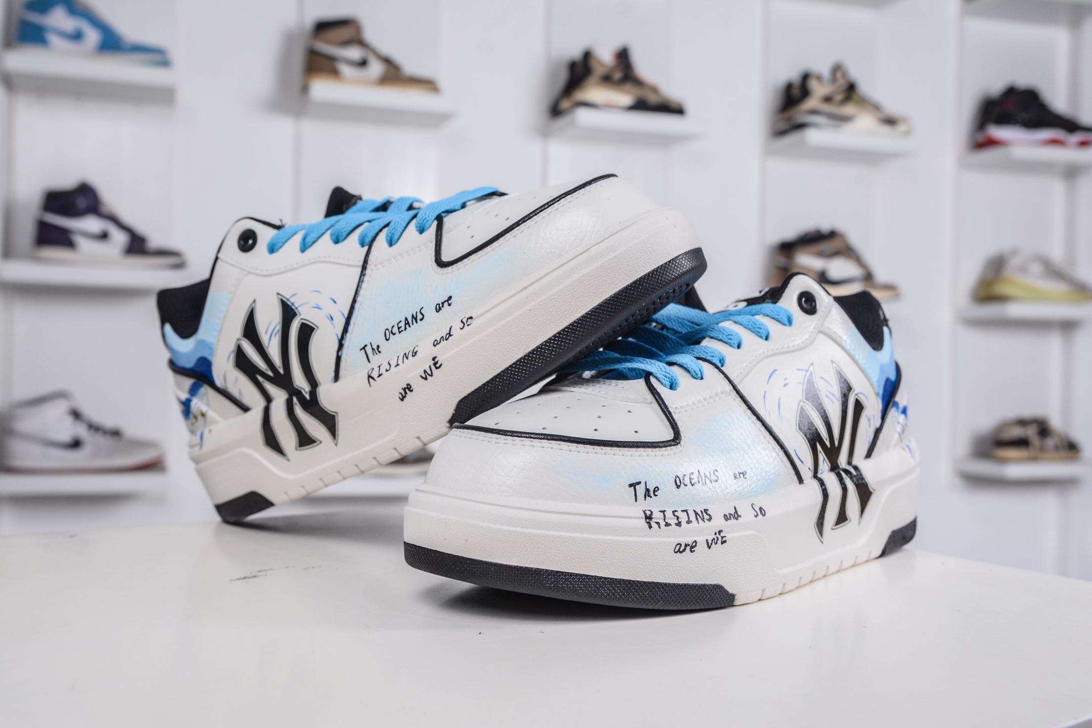 260 MLBChunky Liner 三川原野制造 蓝鲸低吟 海洋守护 涂鸦定制配色学长鞋系 3ASXCA12N 50WHS