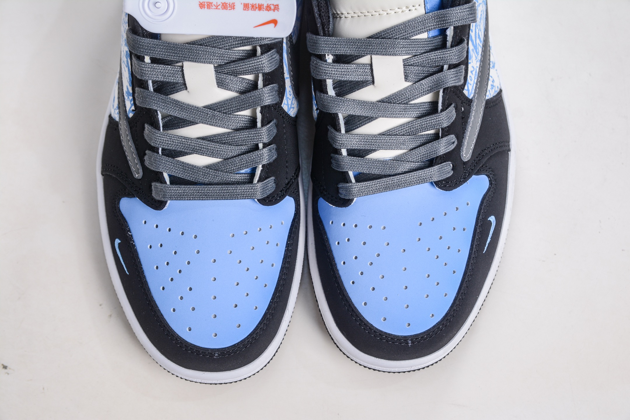 270 TS x Air Jordan x Balenciaga AJ1 Low 倒钩低帮联名巴黎世家-黑蓝 XD0798-306