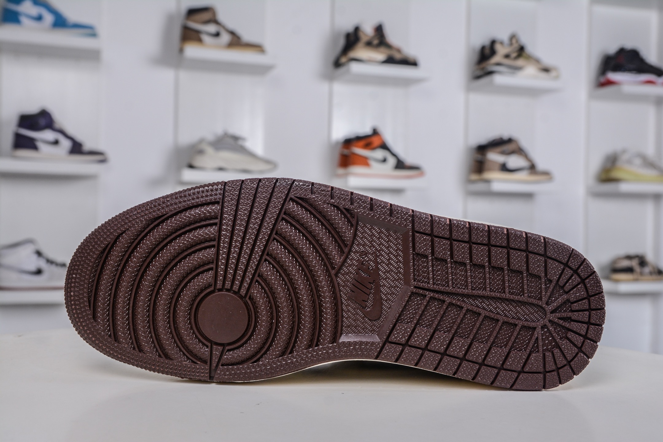 270 The North Face x Supreme x Travis Scott x Air Jordan 1 Low乔丹1代低帮倒钩北面Sup联名-米白棕 DM7866-121