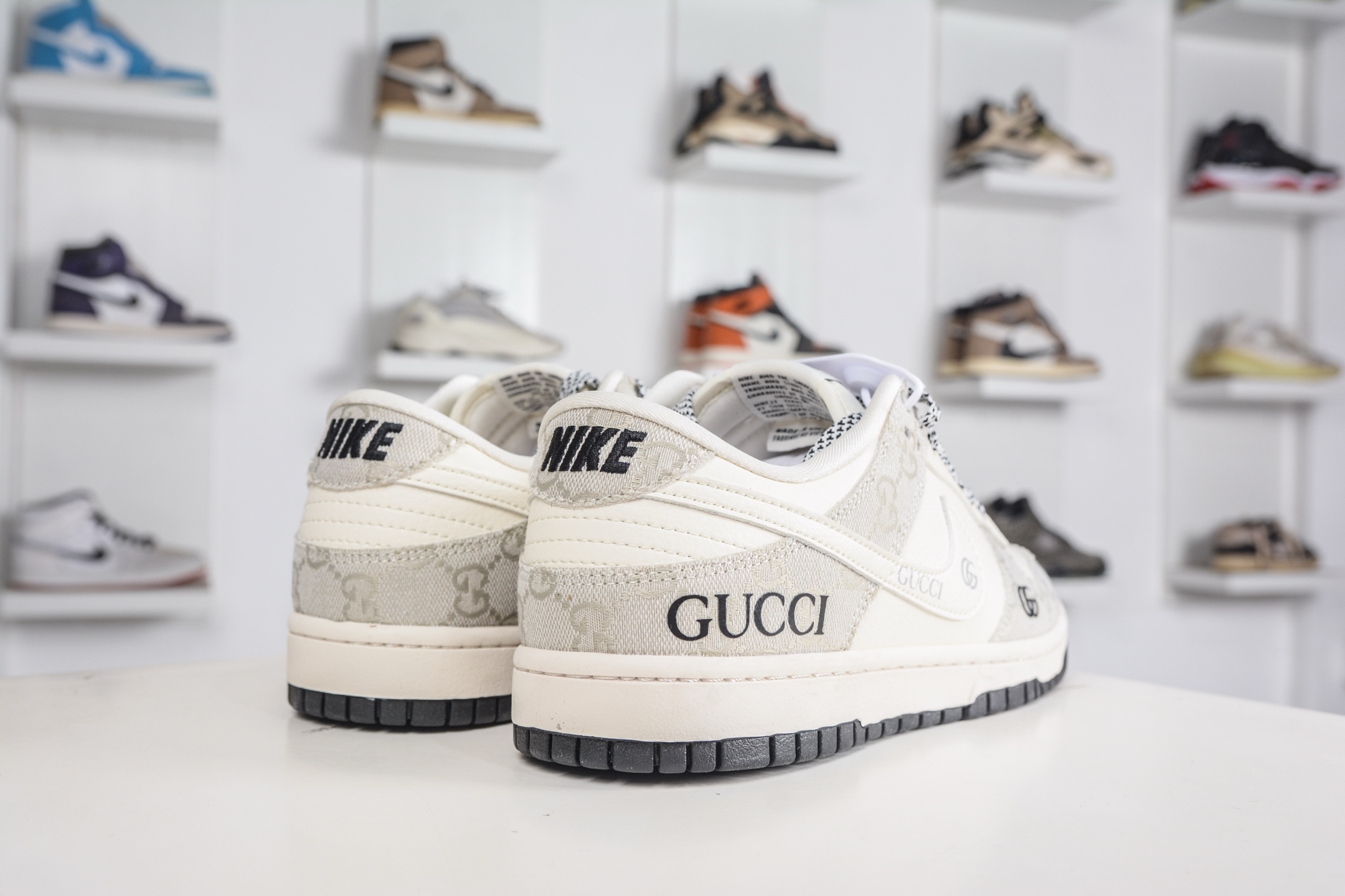 270 Nike SB Dunk Low x GUCCI 古驰联名-米黑牛仔布 JP1628-077