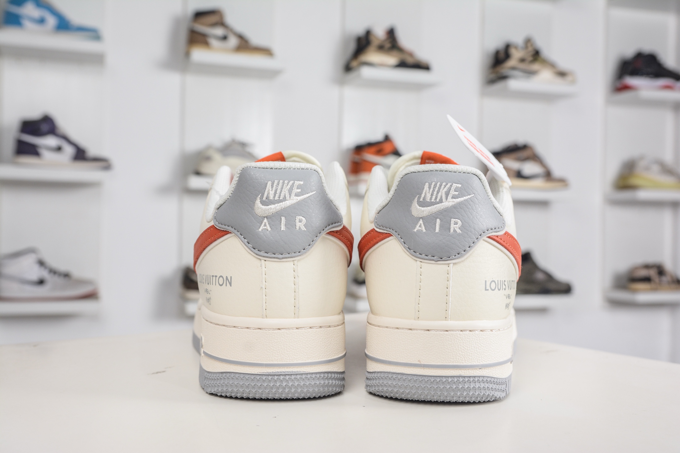 260 Nike Air Force 1 Low 07 x Louis VuittLV联名-米灰红拼接 JP8028-070