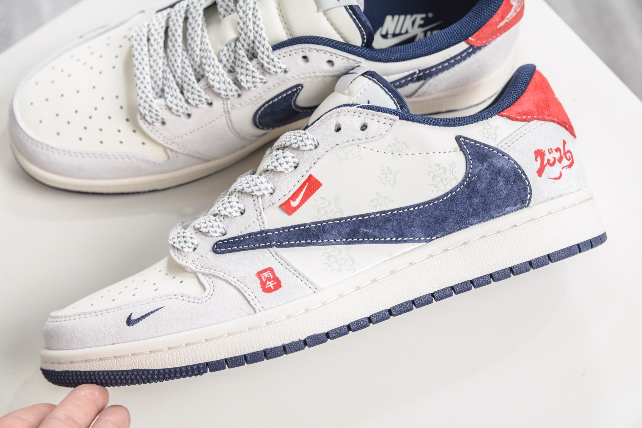 270 TS x Nike Air Jordan 1 Low 马年限定联名 米灰蓝 定制配色 YX5066-414-Chinese UA Cheap High Quatity Brand Clothes Bags handbags Sneakers wholesale wholesaler seller from China Factory suppliers Fashion Clothing Shoes best Quality Beautiful Price 270 TS x Nike Air Jordan 1 Low 马年限定联名 米灰蓝 定制配色 YX5066-414
