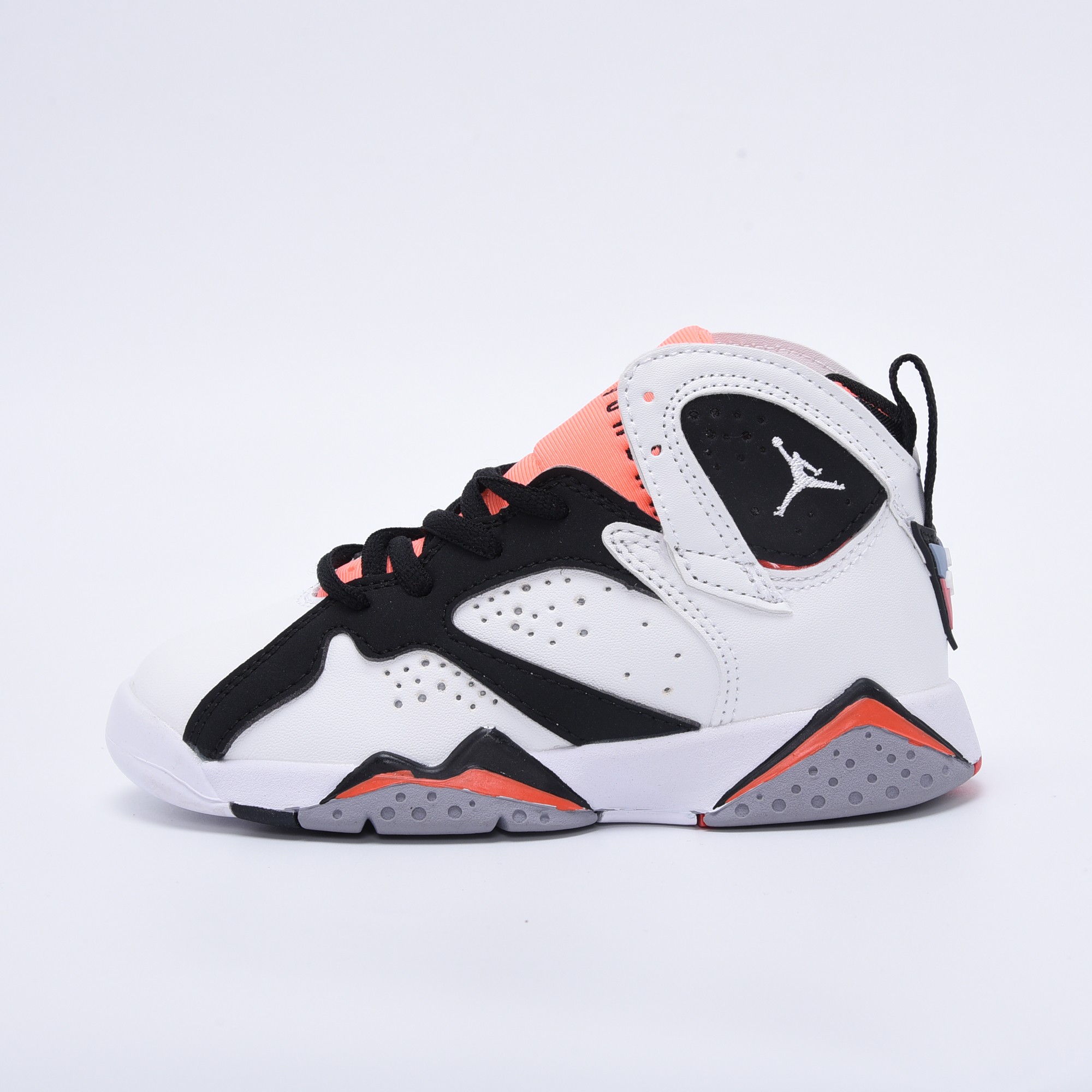 NO:762835,Joe 7 children's shoes white black orange 24-35, Jordan series,19860909乔7童鞋白黑桔24-35,乔丹系列,,Children's