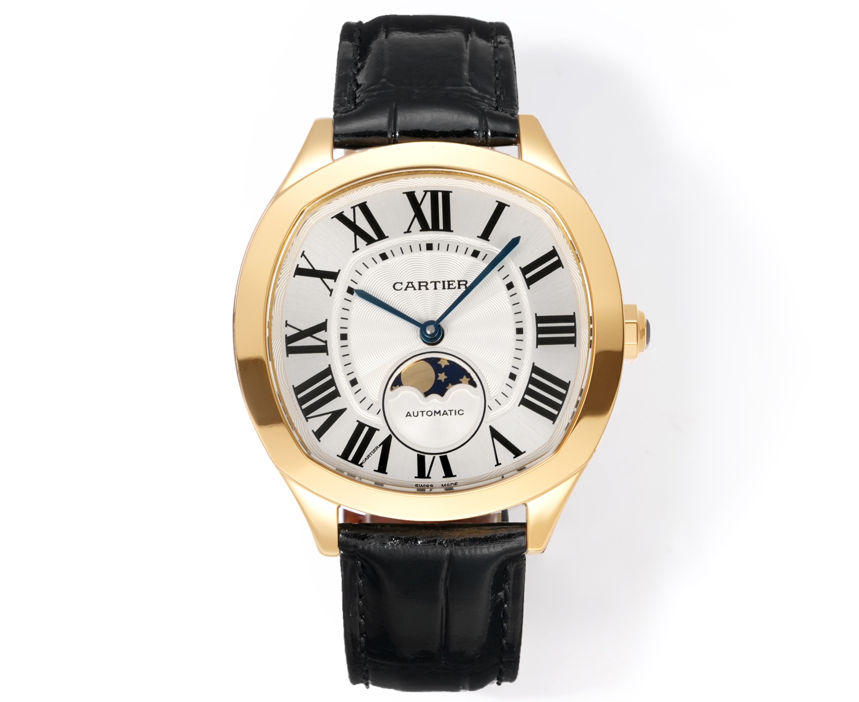 Cartier 卡地亚Drive de Cartier系列腕表 以典雅肃穆的枕形设计搭配利落大方的线条布局