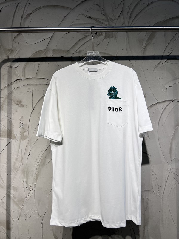 Dior Clothing T-Shirt First Top Embroidery