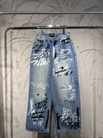 Balenciaga Clothing Jeans Top quality Fake
 Blue Doodle Unisex Denim Spring/Summer Collection
