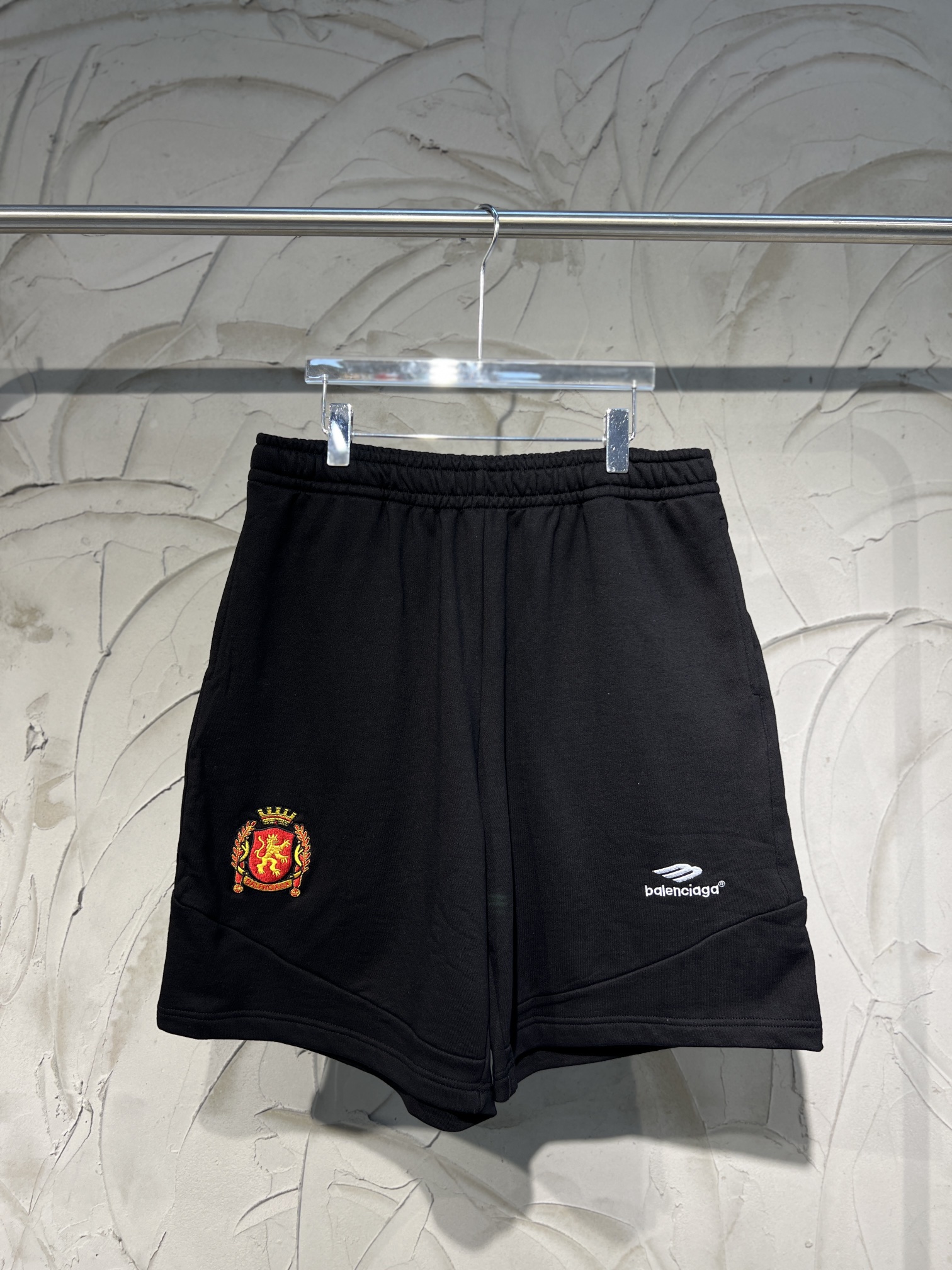 Balenciaga Clothing Shorts Black Embroidery Unisex Sweatpants