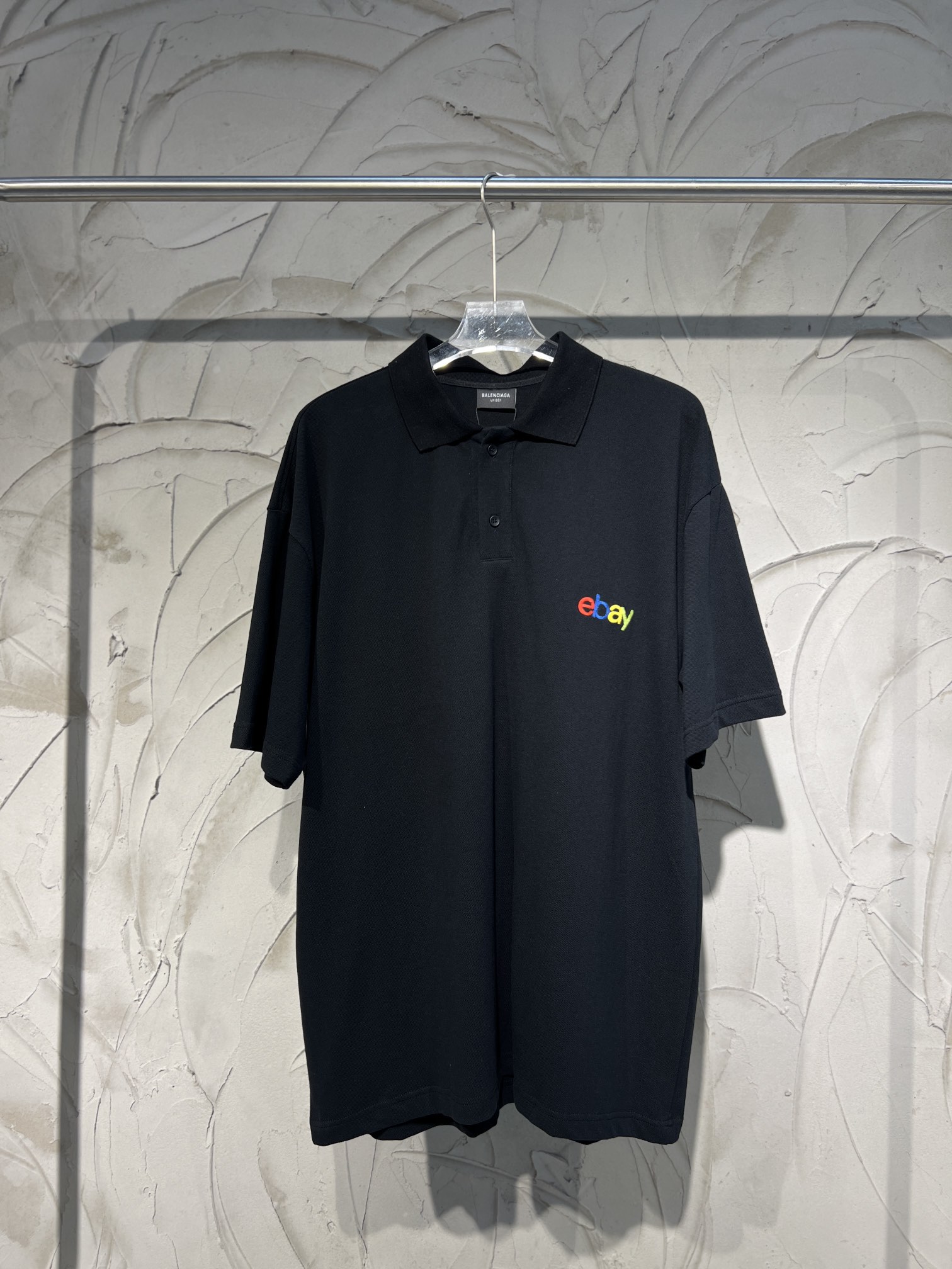 Balenciaga Clothing Polo T-Shirt Black Embroidery Unisex Short Sleeve