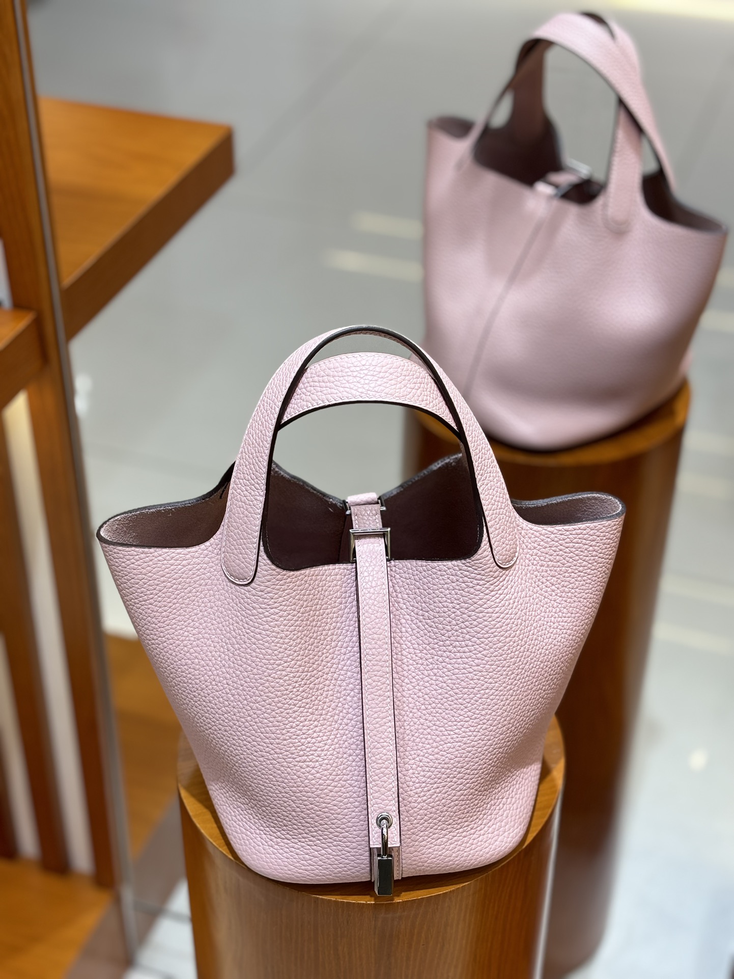 Hermes Style Pink Leather Bag Lookbook Reference image 1
