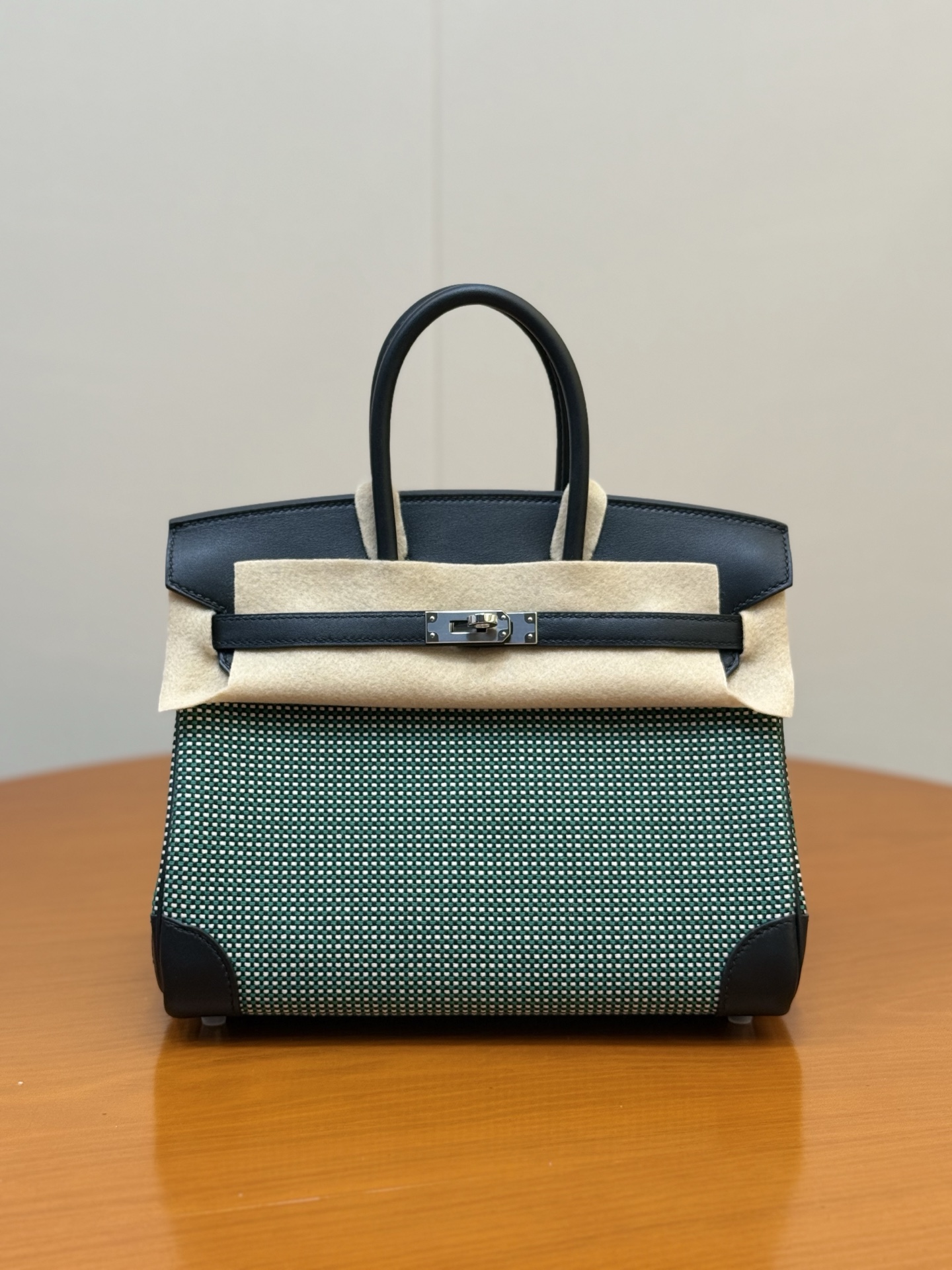 Hermès Birkin 25cm Mint Green Waffle Canvas Bag with Silver Hardware 11 i1753330384239 6920 0 9