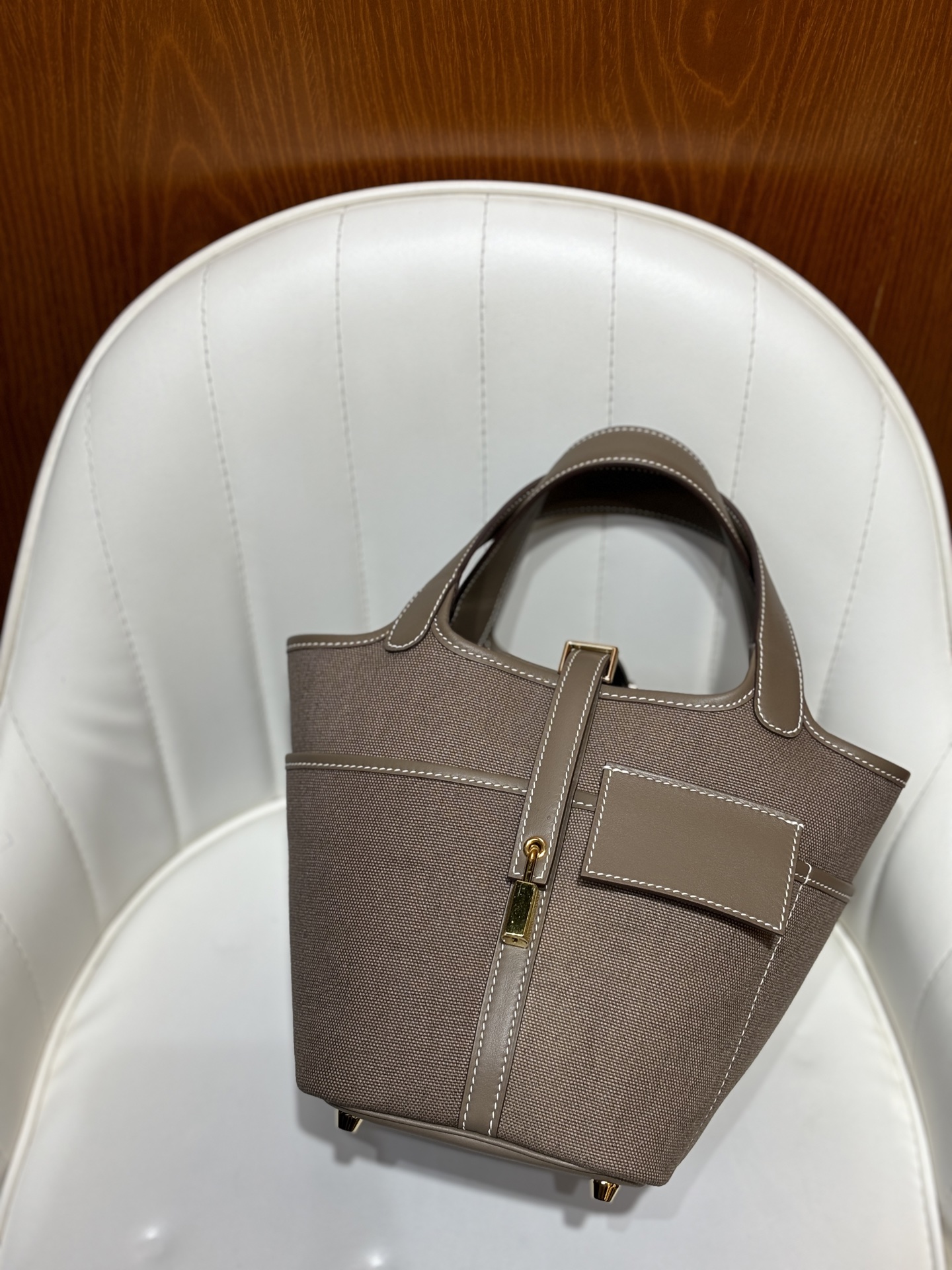 NO:699286,Cargo vegetable basket 18cm Swift leather and canvas, semi-handmade, full wax thread quality, real stock, Hermes, hermes, stuart weitzman, Hermes,19860909Cargo 菜篮子18cm Swift皮拼帆布 半手工全蜡线品质 现货实拍,爱马仕,hermes,stuart weitzman,Hermes,,Bag