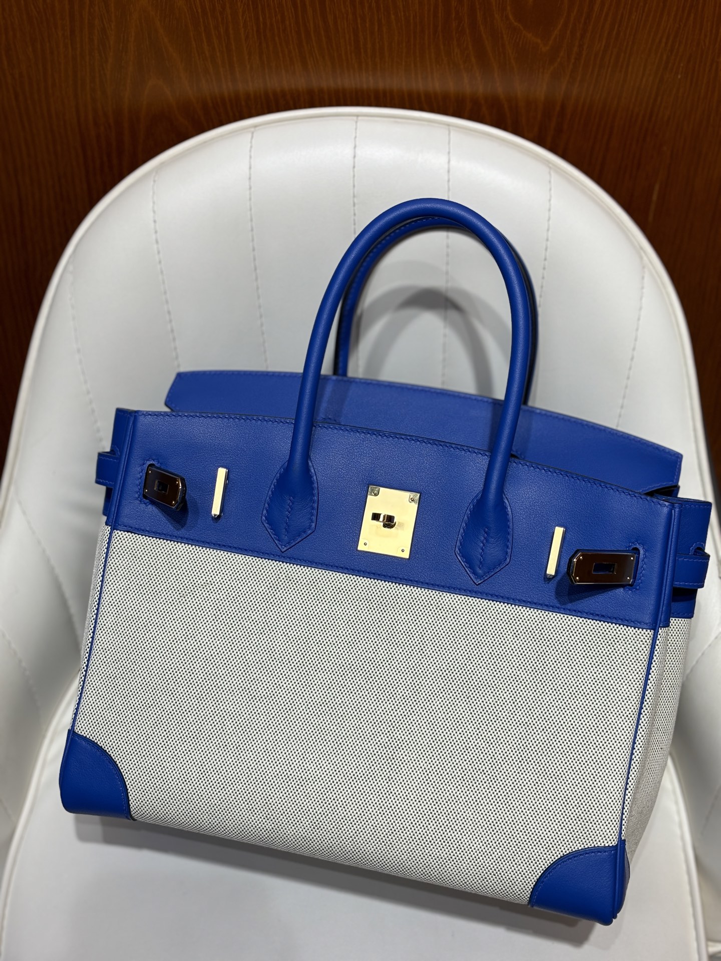 NO:699386,B30cm Swift leather and canvas, all steel hardware, all handmade, ready-made color, Hermes, hermes, stuart weitzman, Hermes,19860909B30cm Swift皮拼帆布 全钢五金 全手工现货色,爱马仕,hermes,stuart weitzman,Hermes,,Bag