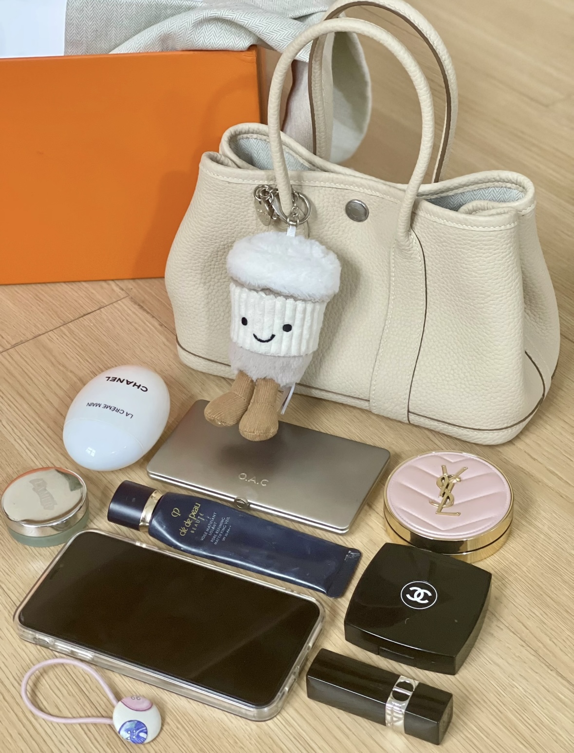 Hermès hermesThe latest garden bag Neo (mini) garden full leather style