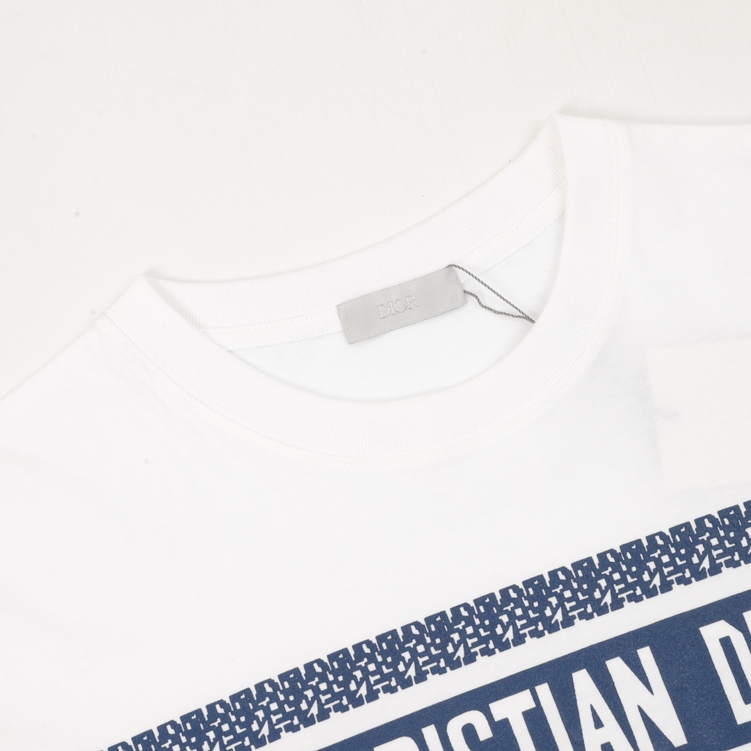 💰105
DIOR/迪奥 拼接标识印花短袖T恤
size：S-L