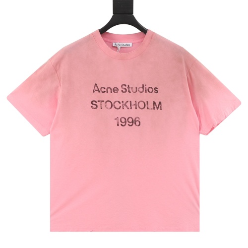 Acne Studios 1996 Logo Print Distressed T-Shirt, Vintage Wash, Short Sleeve 1 Acne Studios 1996 Logo Print Distressed T-Shirt, Vintage Wash, Short Sleeve