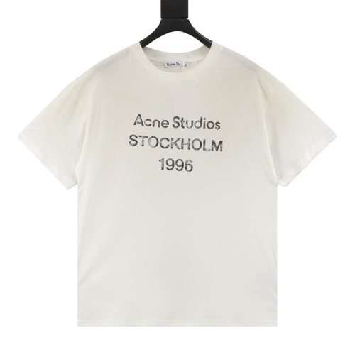 Acne Studios 1996 Logo Print Distressed Vintage Wash T-Shirt Unisex 1 Acne Studios 1996 Logo Print Distressed Vintage Wash T-Shirt Unisex