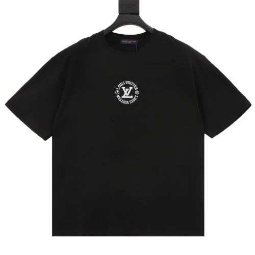 Louis Vuitton 25SS Circle Letter Short Sleeve T-Shirt, Custom 240g Cotton 1 Louis Vuitton 25SS Circle Letter Short Sleeve T-Shirt, Custom 240g Cotton