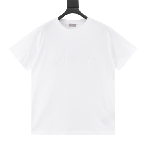 DIOR CD X Lewis Hamilton White Embroidered Cotton T-Shirt - S to XL 1 DIOR CD X Lewis Hamilton White Embroidered Cotton T-Shirt - S to XL