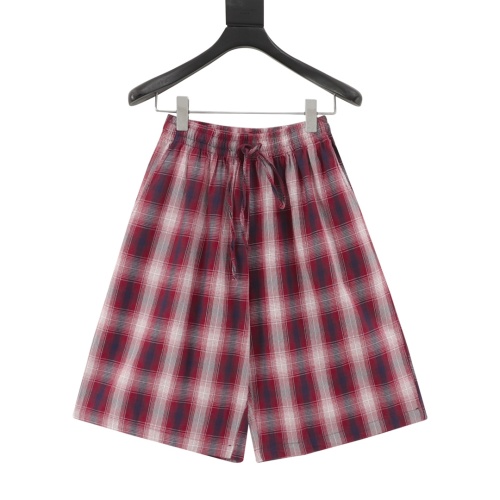 Acne Studios Red and White Plaid Shorts - Xinjiang Cotton Blend, Sizes S-XL 1 Acne Studios Red and White Plaid Shorts - Xinjiang Cotton Blend, Sizes S-XL