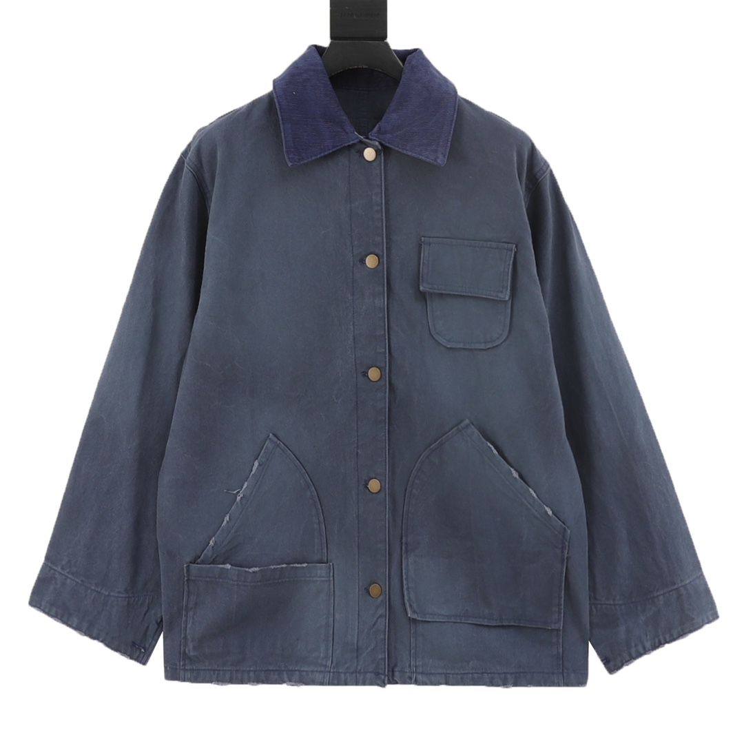 PRADA PRD Chaqueta vaquera francesa con múltiples bolsillos Este producto utiliza tela de vela con pedrería. La tela de…