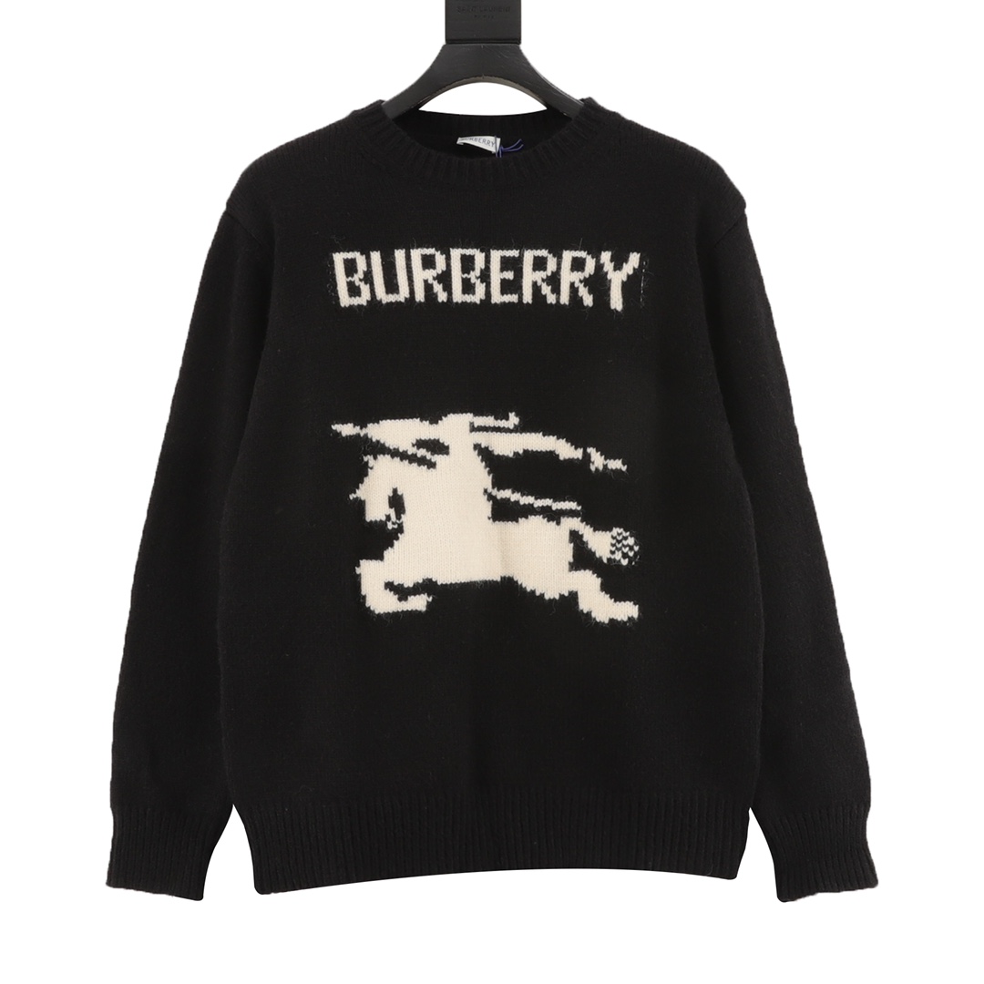 El suéter Burberry War Horse Cashmere Jacquard se compró y desarrolló originalmente por 10.490 yuanes. Está decorado co…