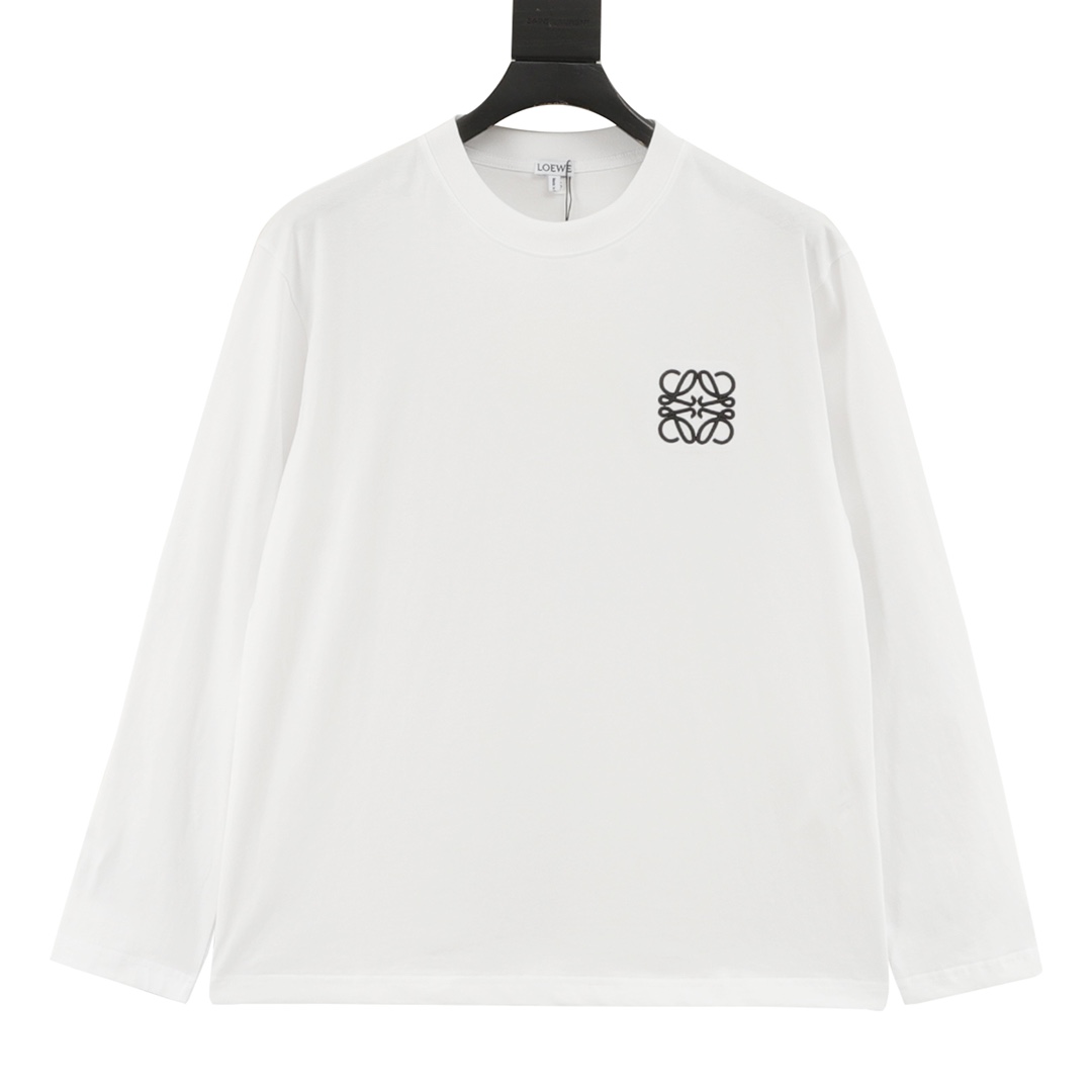 🅿️180 Loewe 罗意威 camiseta de manga larga clásica con logo bordado. Tallas: XS-XL