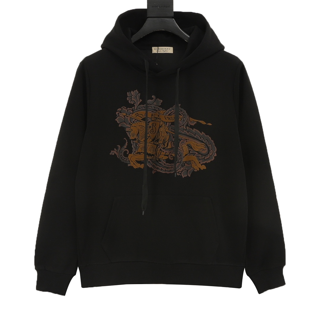 Sudadera con capucha con estampado de pony flocado Burberry/Burberry 25Fw La nueva sudadera de otoño e invierno 25 de B…