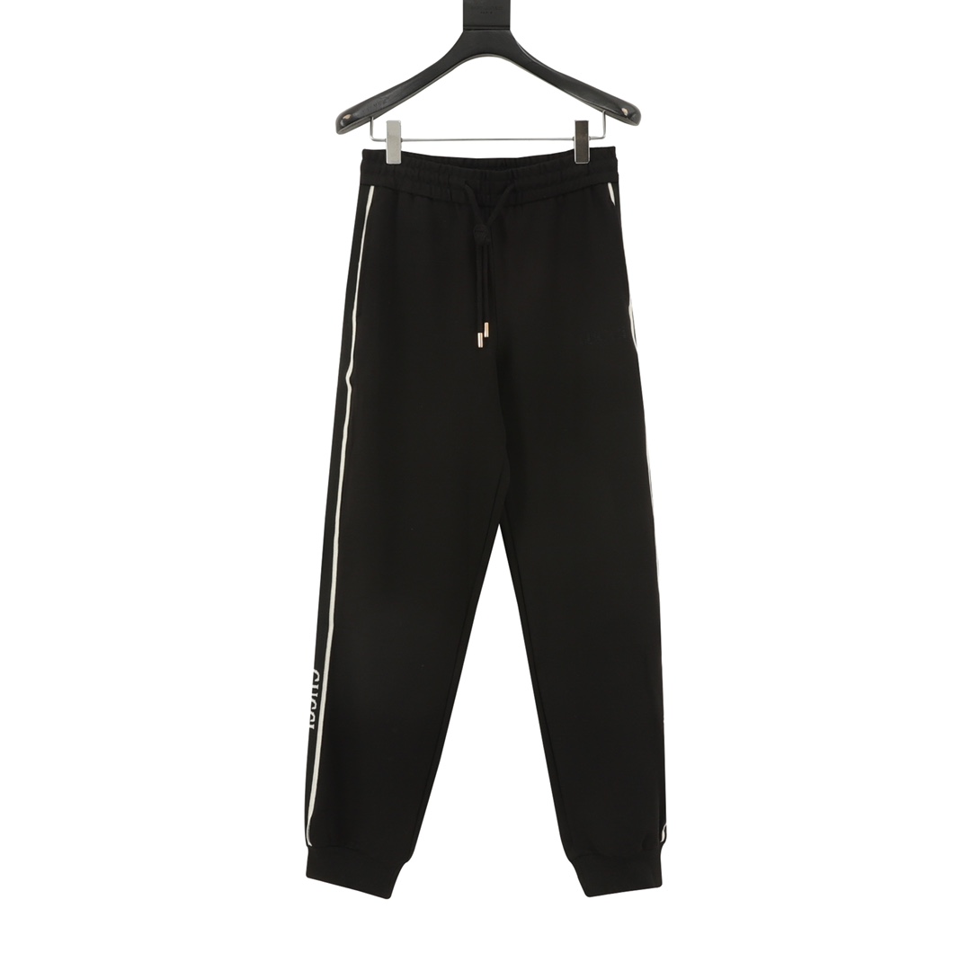 Gucci/古驰 25FW Pantalon à bande latérale, différente des produits du marché, design unisexe, nouvelle inspiration esthét…